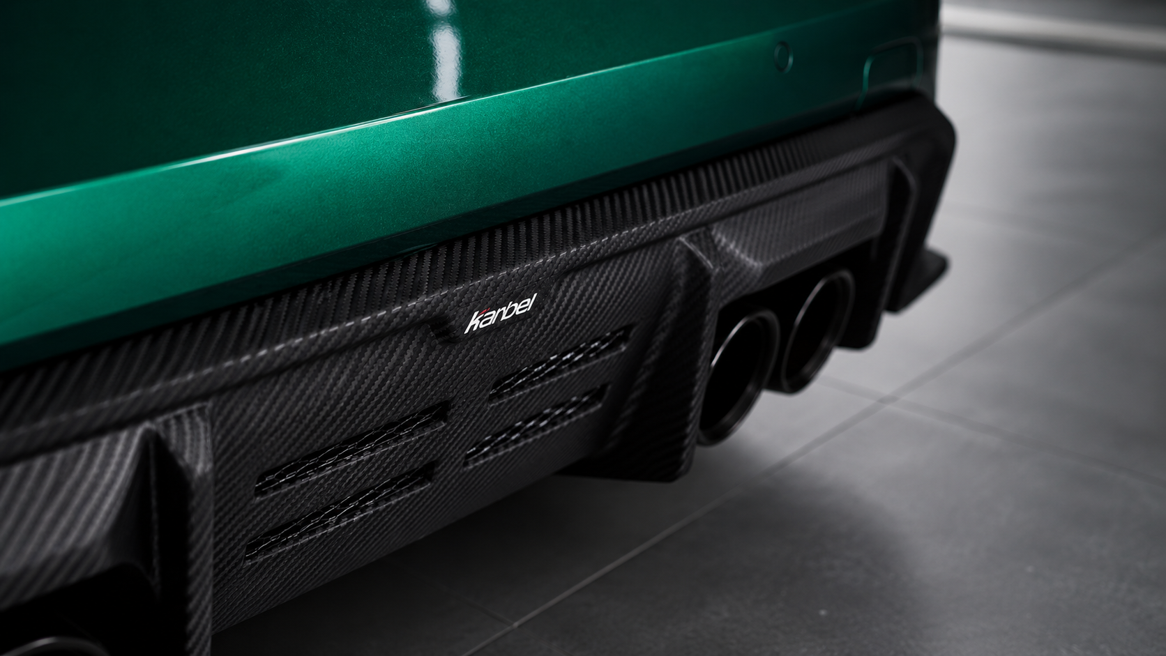 Karbel-Dry Carbon Fiber V2 Rear Diffuser & Canards For M3 G80 2021-Onwards