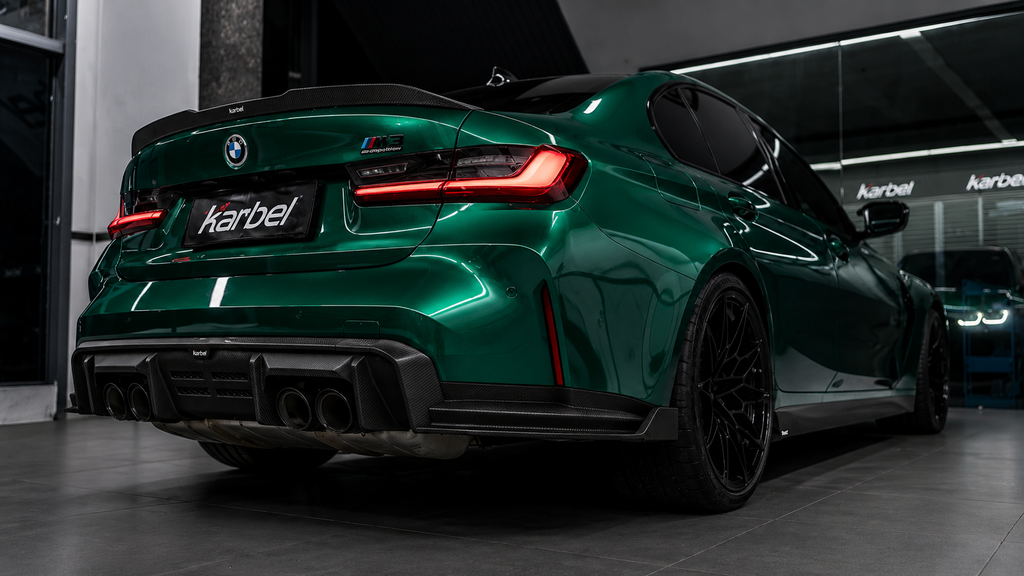 Karbel-Dry Carbon Fiber V2 Rear Diffuser & Canards For M3 G80 2021-Onwards