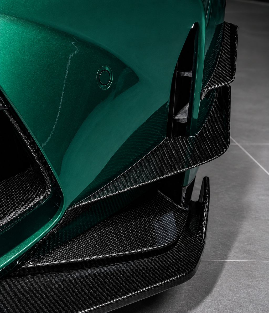 Karbel-Dry Carbon Fiber Front Canards for BMW M3 G80 G81 & M4 G82 G83 2021-Onwards