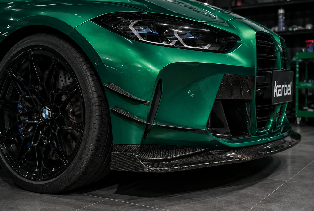 Karbel-Dry Carbon Fiber Front Canards for BMW M3 G80 G81 & M4 G82 G83 2021-Onwards