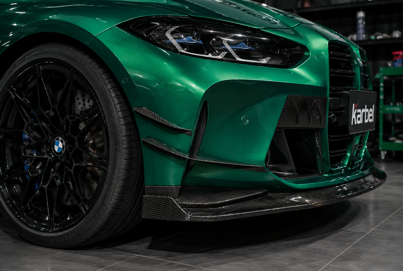 Karbel-Dry Carbon Fiber Front Canards for BMW M3 G80 G81 & M4 G82 G83 2021-Onwards
