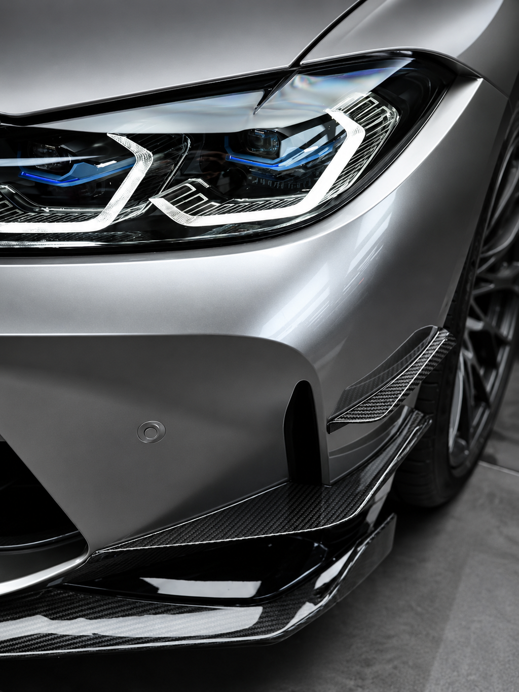 Karbel-Dry Carbon Fiber Front Canards for BMW M3 G80 G81 & M4 G82 G83 2021-Onwards