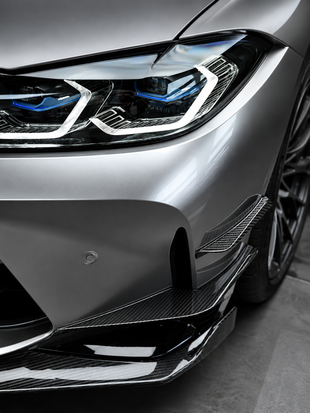 Karbel-Dry Carbon Fiber Front Canards for BMW M3 G80 G81 & M4 G82 G83 2021-Onwards