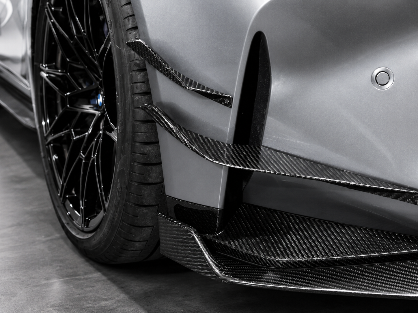 Karbel-Dry Carbon Fiber Front Canards for BMW M3 G80 G81 & M4 G82 G83 2021-Onwards