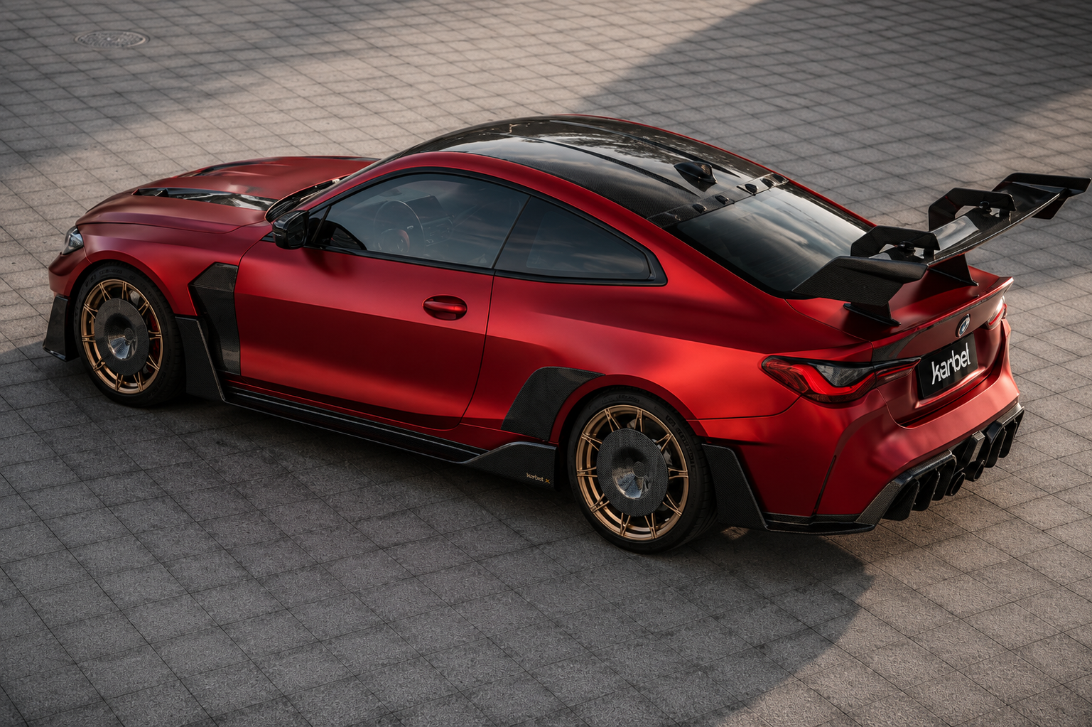 Karbel-Dry Carbon Fiber X V1 V3 Rear Wing for BMW M4 G82 2021-Onwards & 4 Series G22 M440i 430i 2020-Onwards