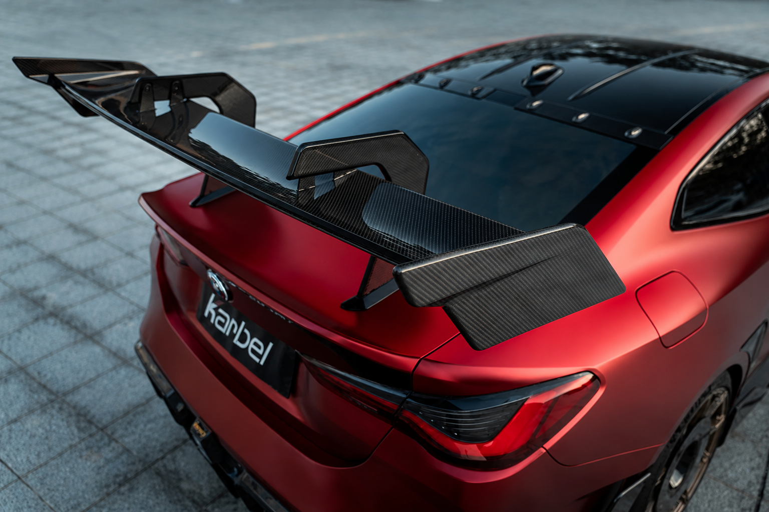 Karbel-Dry Carbon Fiber X V1 V3 Rear Wing for BMW M4 G82 2021-Onwards & 4 Series G22 M440i 430i 2020-Onwards