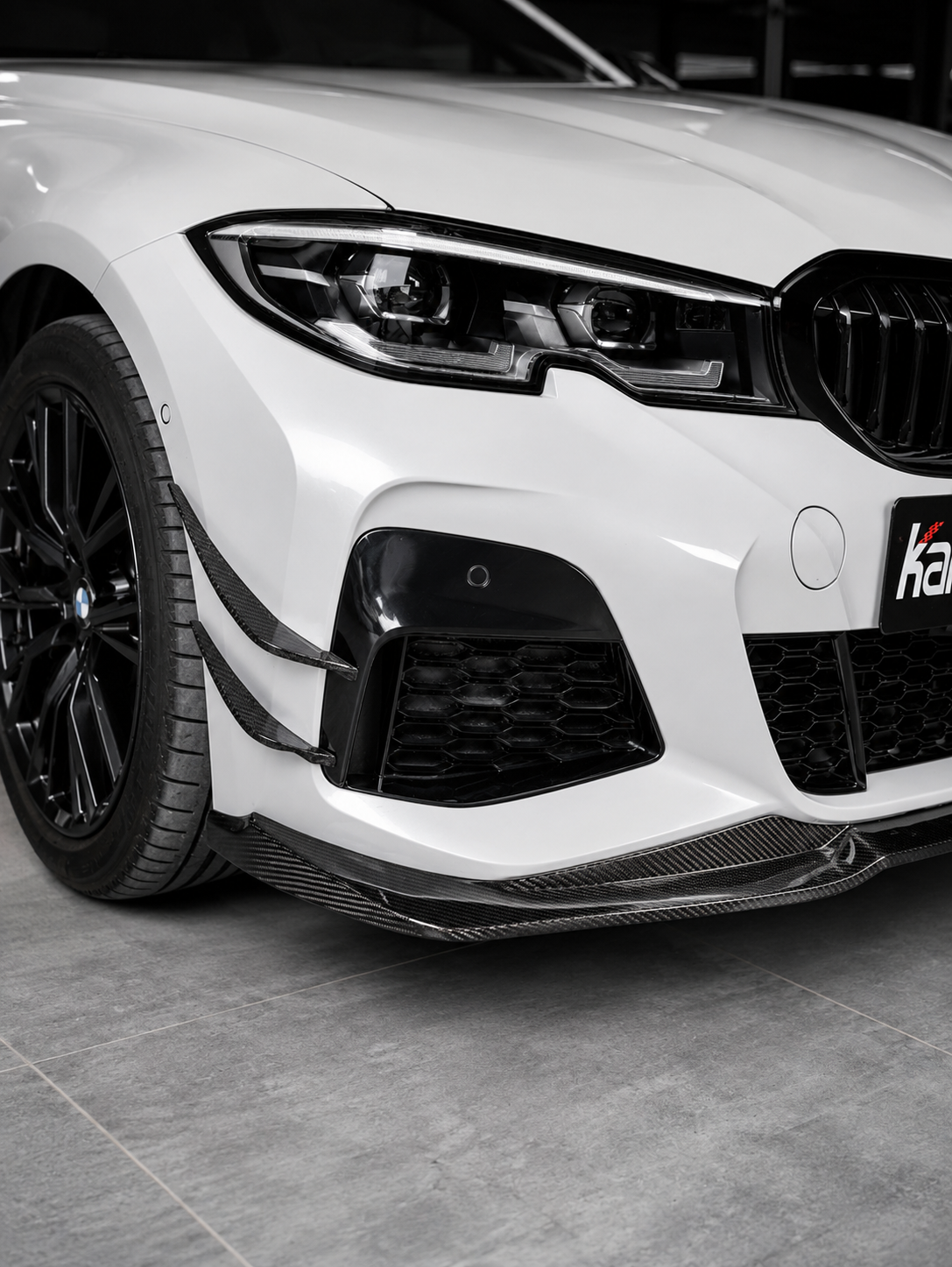 Karbel-Dry Carbon Fiber Front Bumper Canards for BMW 3 Series G20 2019-2022