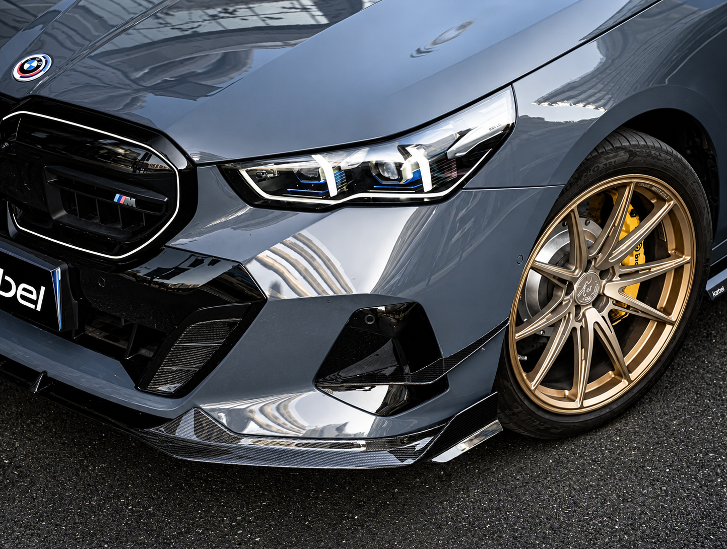 Karbel-Dry Carbon Fiber V2 Front Canards for BMW i5 xDrive40/M60 & 540i/550e xDrive G60 G61
