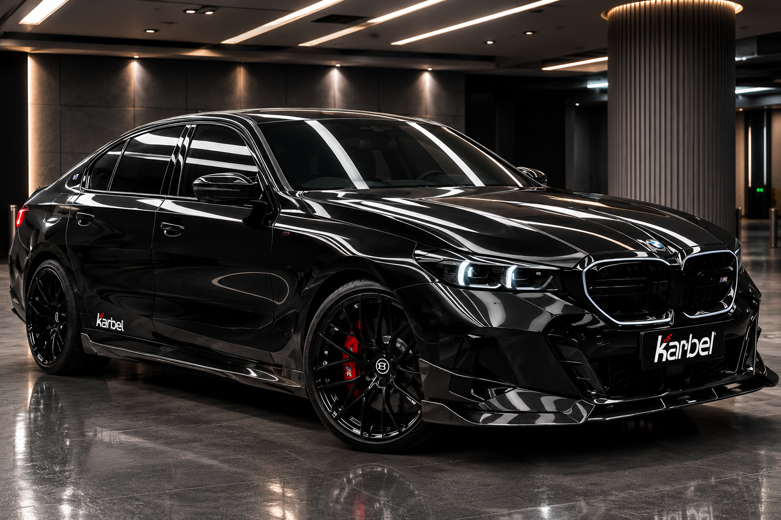 Karbel-Dry Carbon Fiber V2 Front Lip for BMW i5 xDrive40/eDrive40/M60 & 540i/530i/550e xDrive G60/61