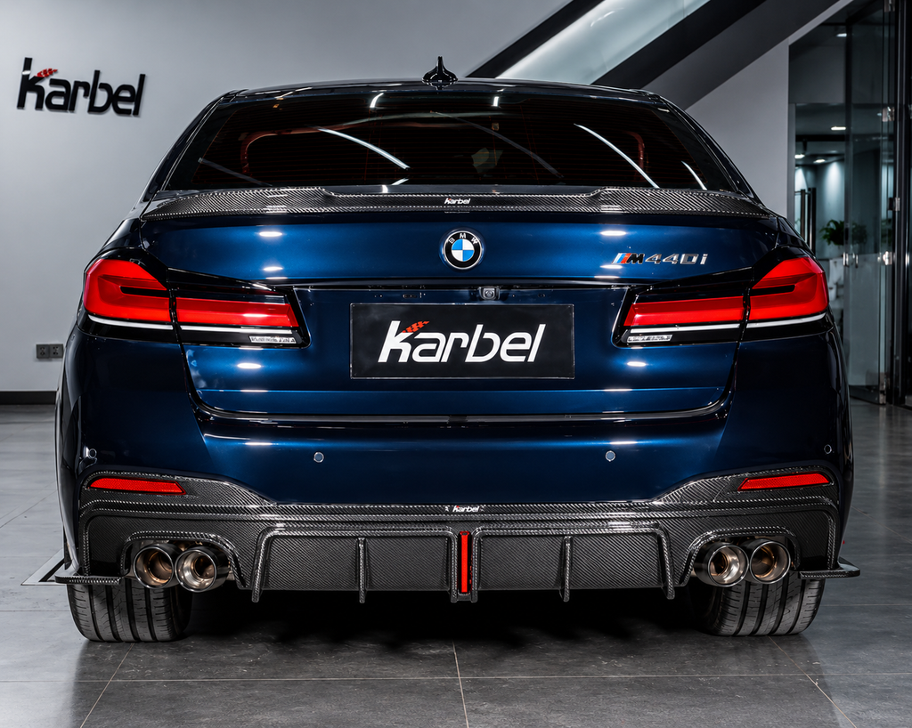 Karbel-Dry Carbon Fiber Diffuser & Canards for BMW G30 530i 540i M550i LCI