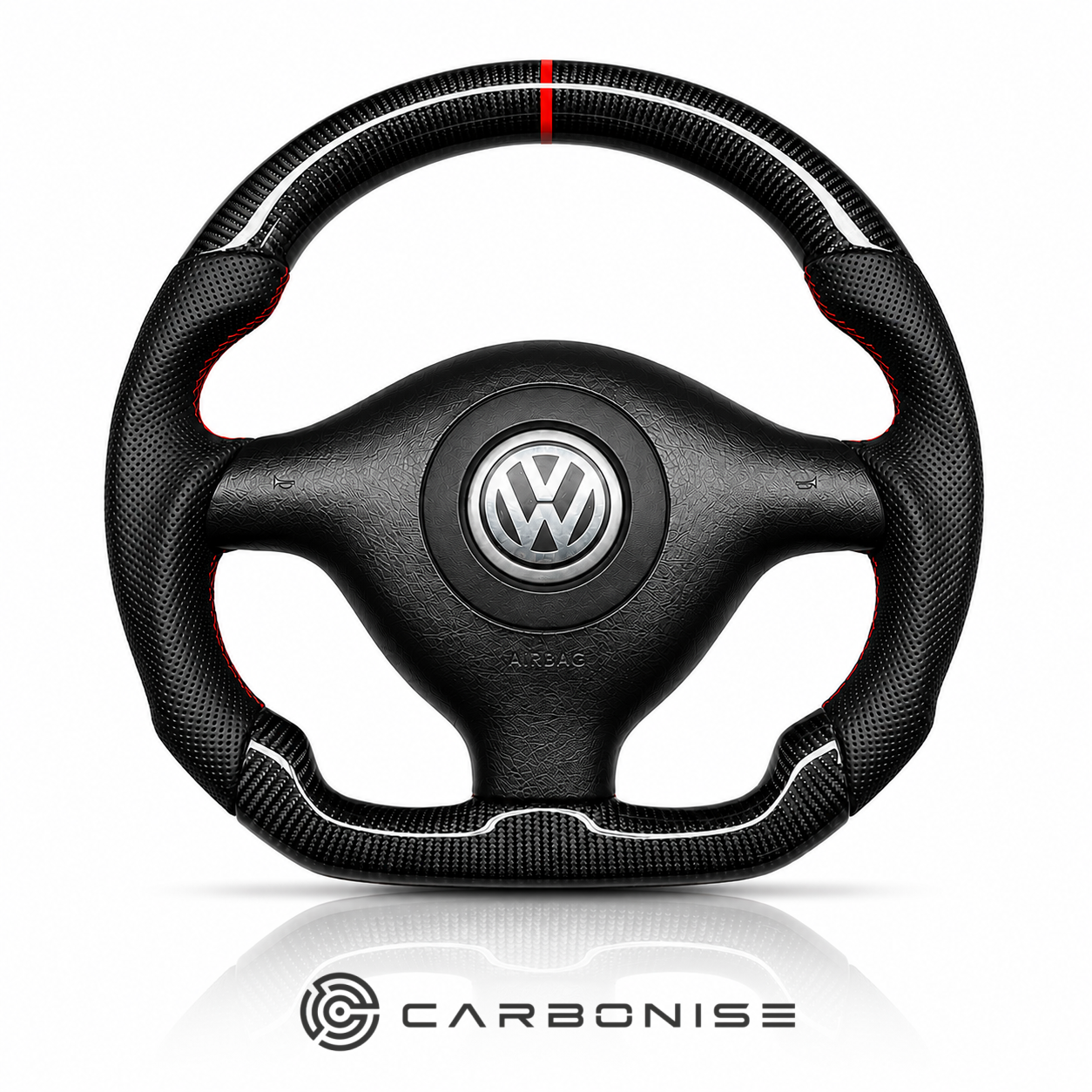 Golf MK4 Steering Wheel (Carbon Fiber+Perforated Leather)