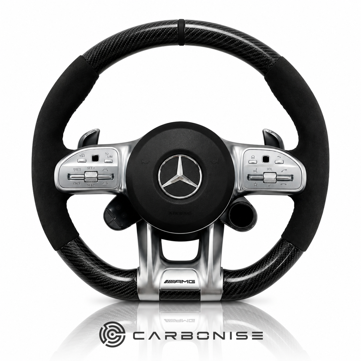 Mercedes-Benz Steering Wheel (Carbon Fiber+Alcantara) #52