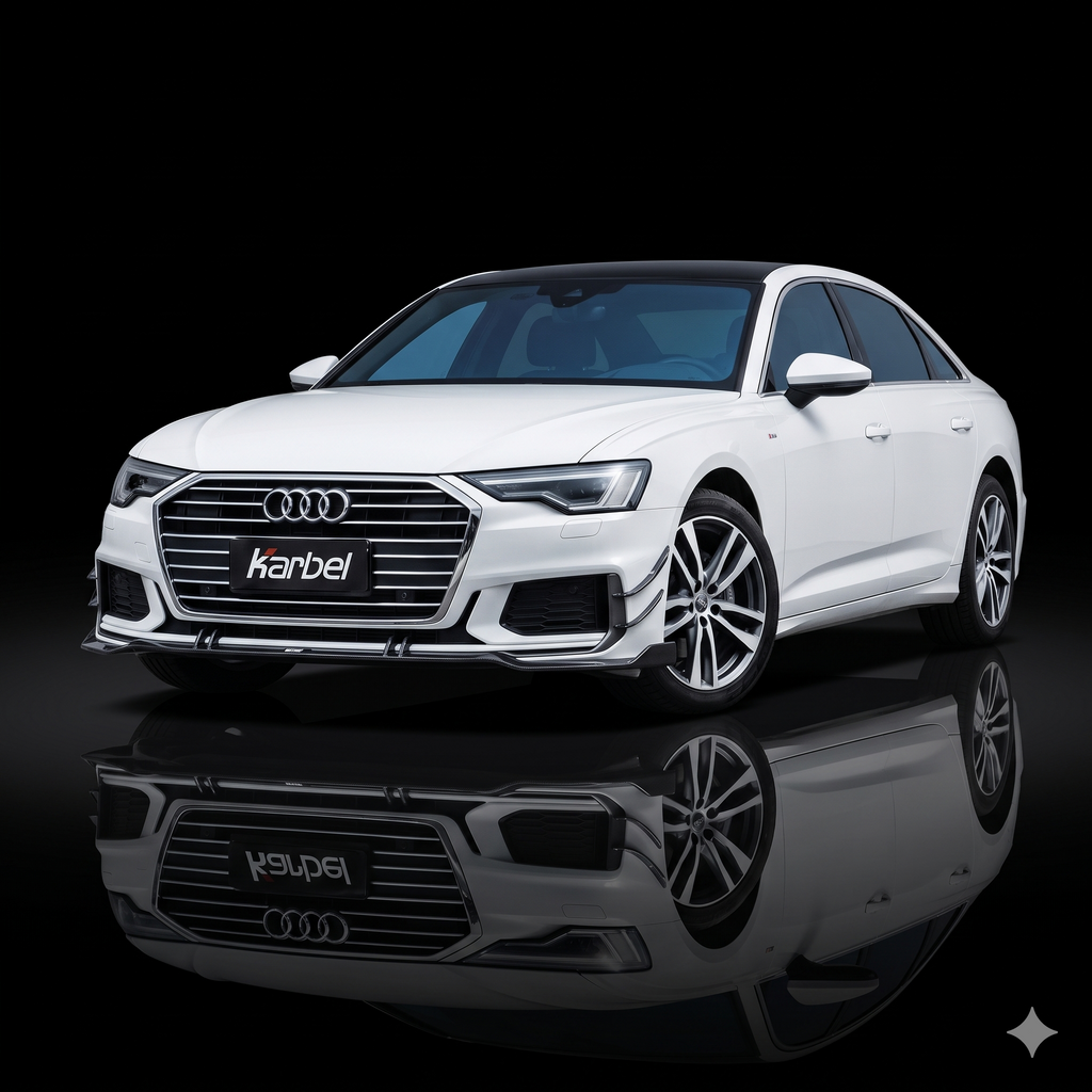 Karbel Carbon Front Lip for Audi S6 & A6 S-Line & A6 Avant 2019-ONWARDS C8 Pre-preg Carbon Fiber
