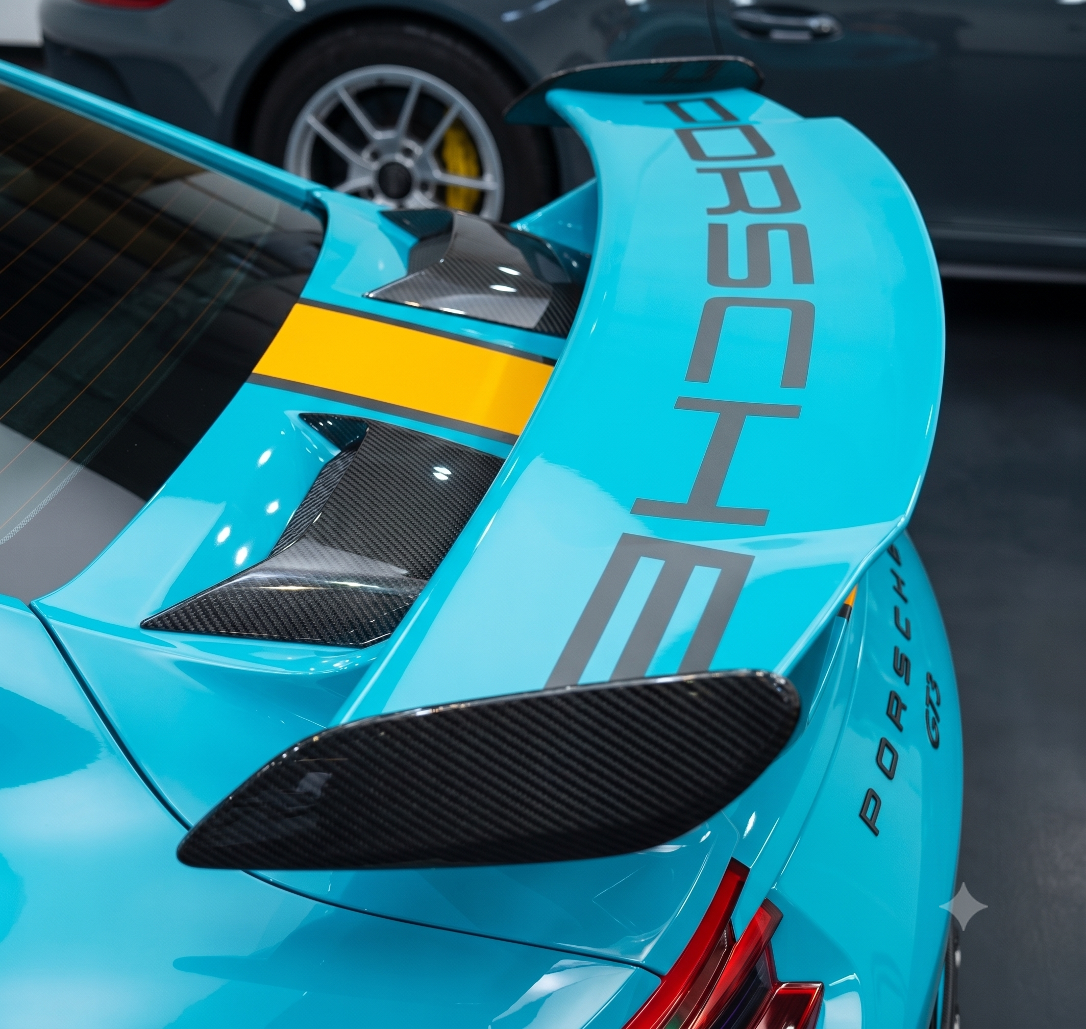 Karbel-Dry Carbon Rear Engine Cover Trim for Porsche 911 991.2 GT3 Pre-preg Carbon Fiber