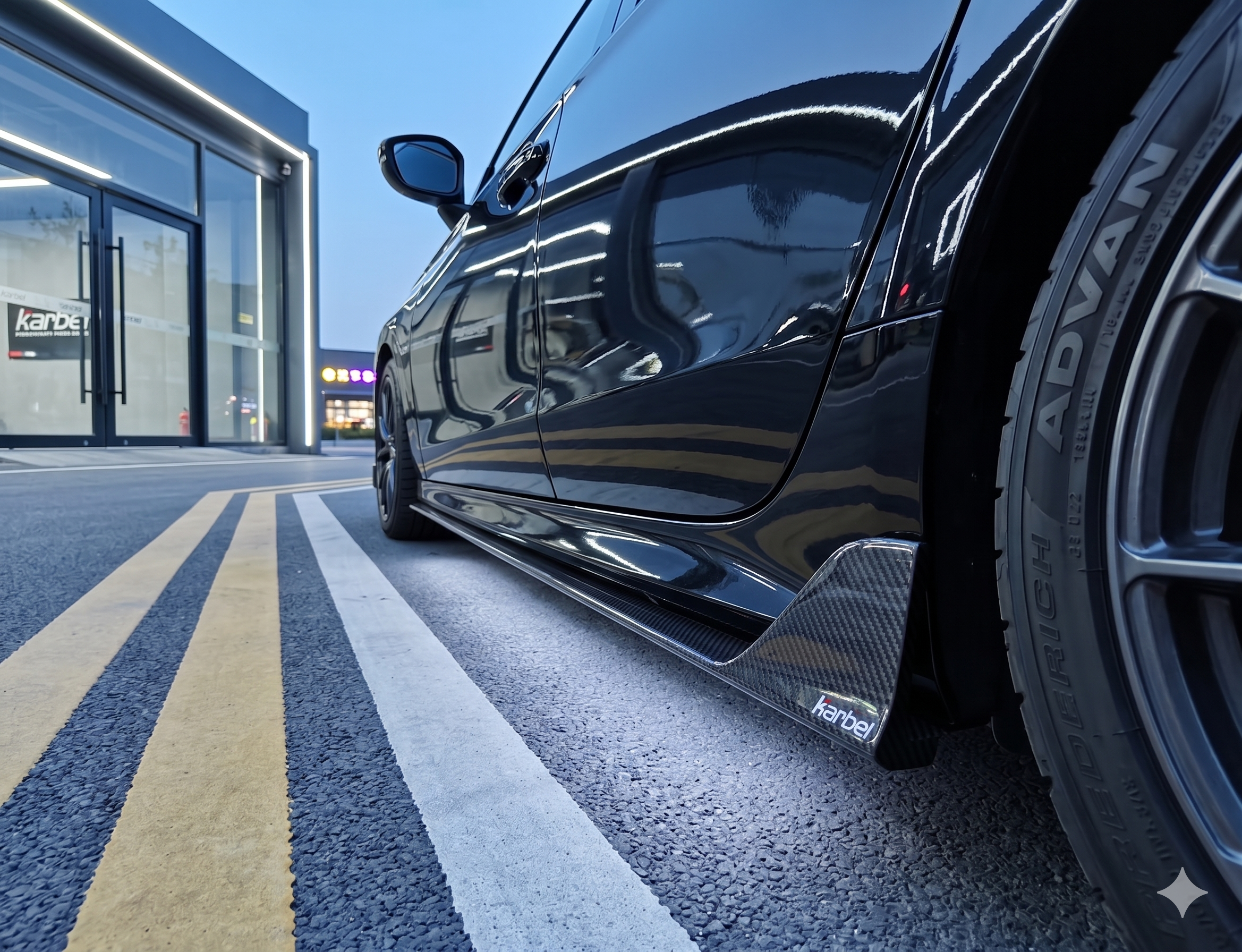 Karbel-Dry Carbon Side Skirts for Audi S6 & A6 S-Line & A6 Avant & A6 2016-2018 C7.5 Carbon Fiber