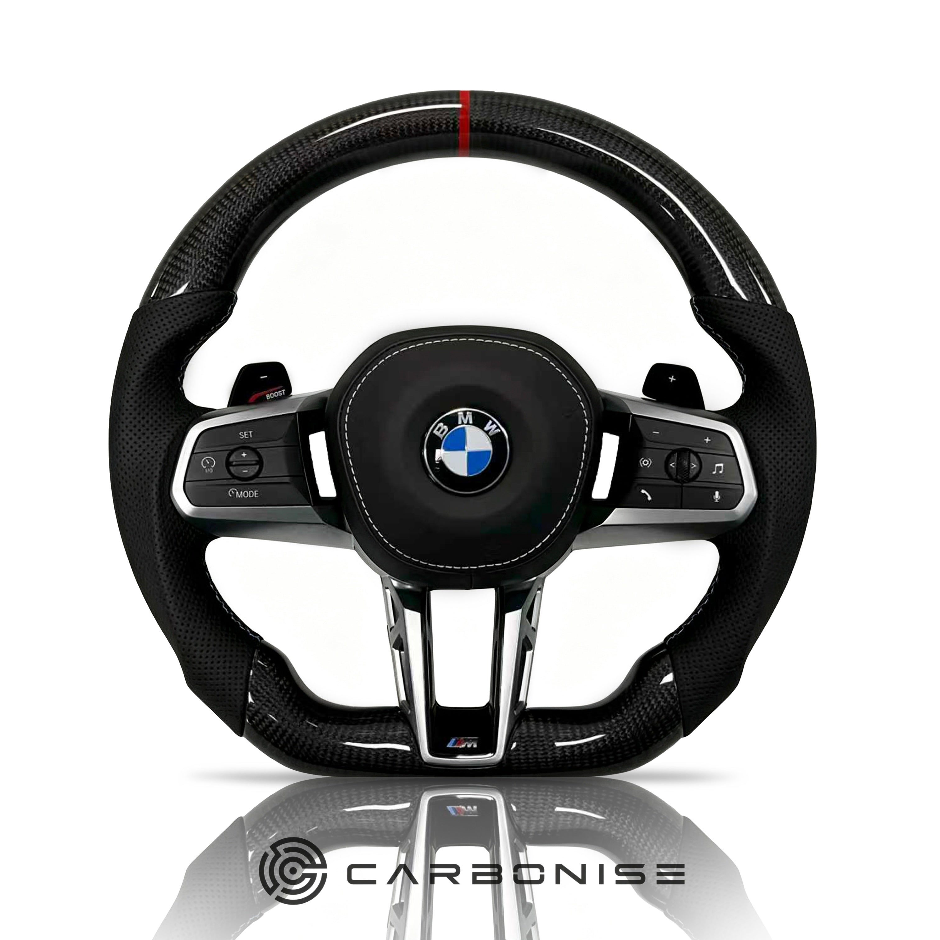 BMW Steering Wheel (Carbon Fiber+Perforated Leather)@51