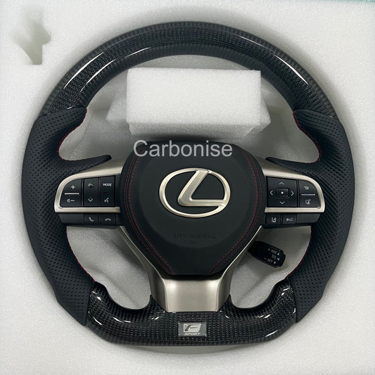 Carbonise Lexus carbon fiber steering wheel with perforated leather grips