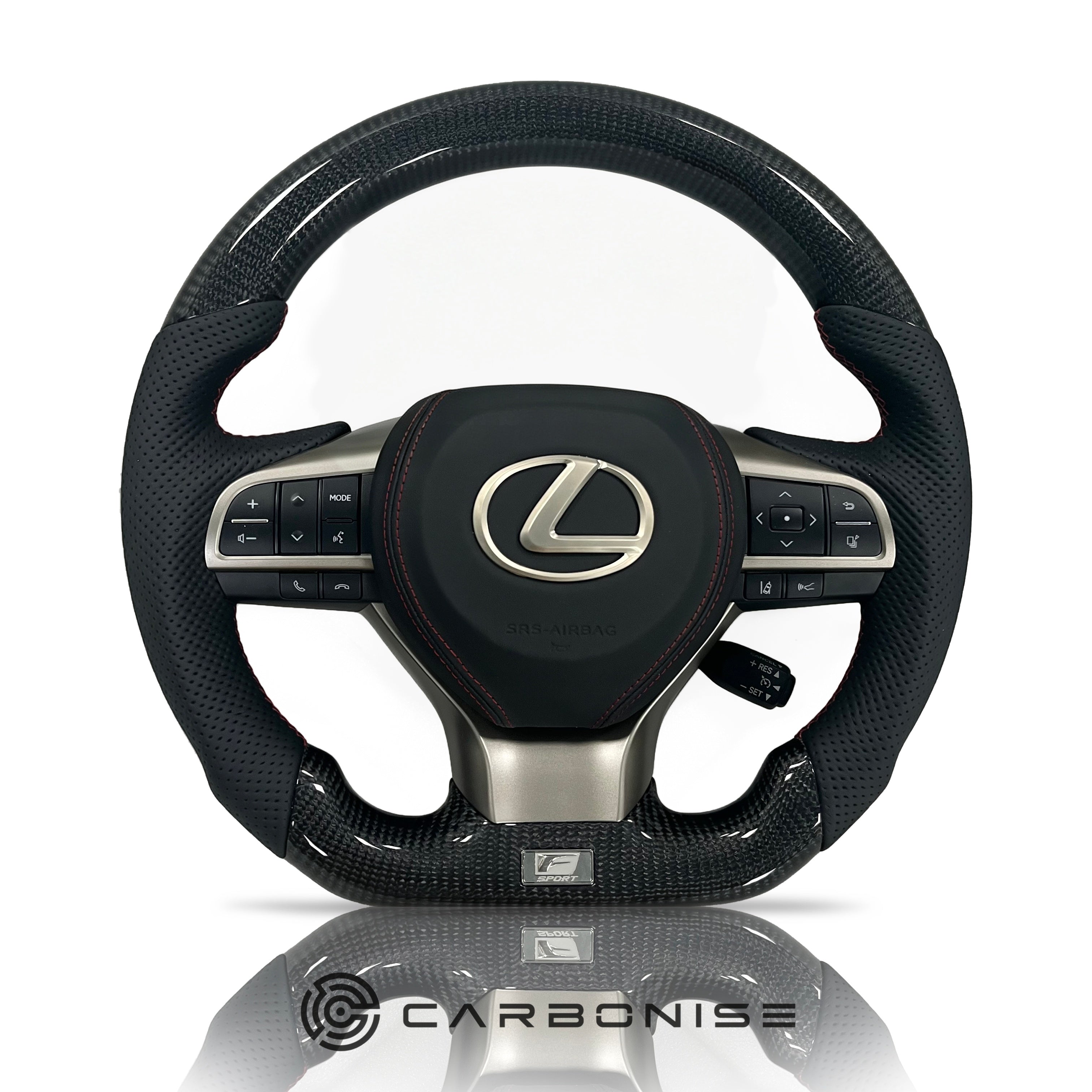 Lexus GS/ES/IS Steering Wheel (Carbon Fiber+Perforated Leather)