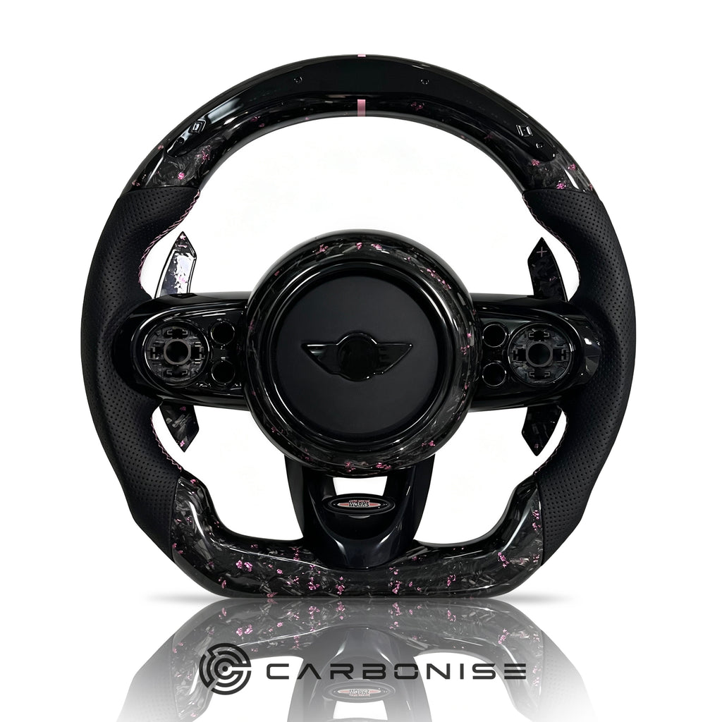 Mini Cooper Steering Wheel (Forged Carbon+Perforated Leather) #1
