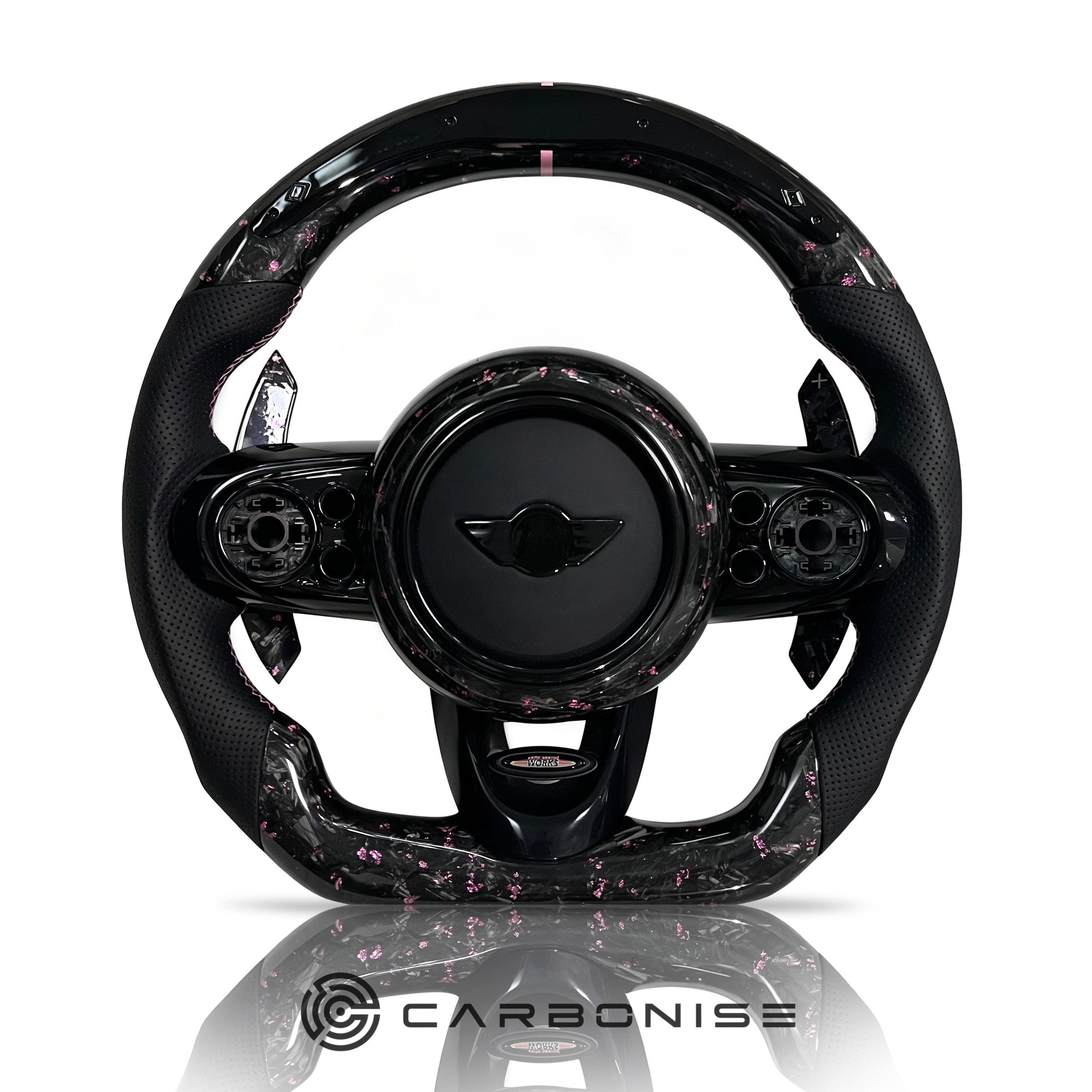 Mini Cooper Steering Wheel (Forged Carbon+Perforated Leather) #1
