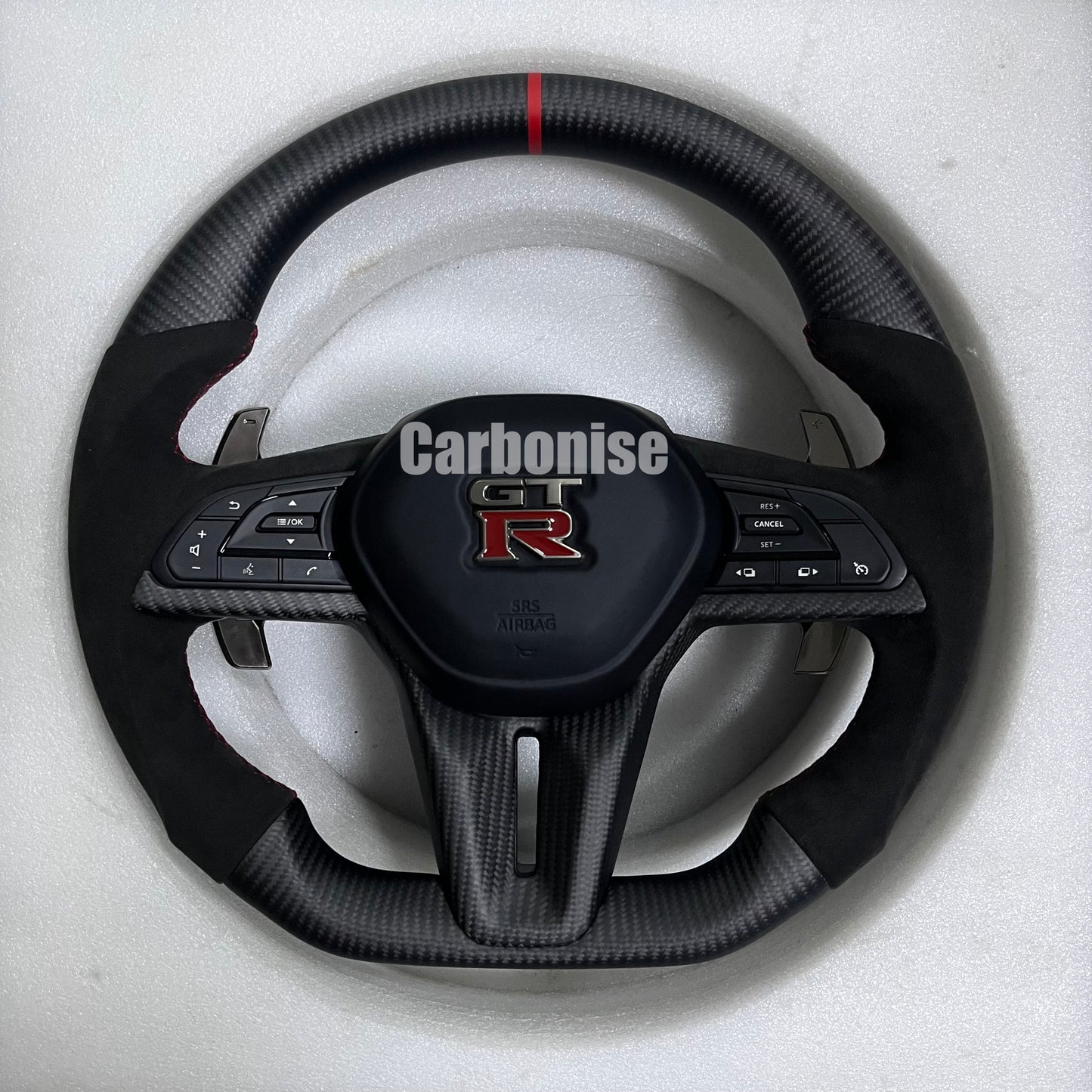 Nissan GTR Matte Carbon Fiber Steering Wheel @1