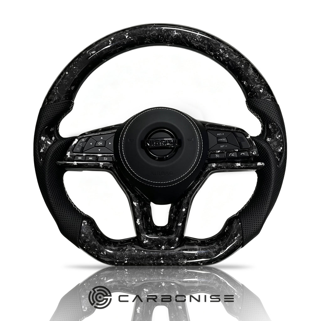 Nissan Steering Wheel (Forged Carbon Fiber+Perforated Leather)