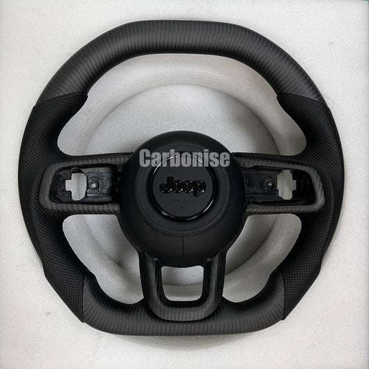 Jeep Matte Carbon Fiber Steering Wheel @6