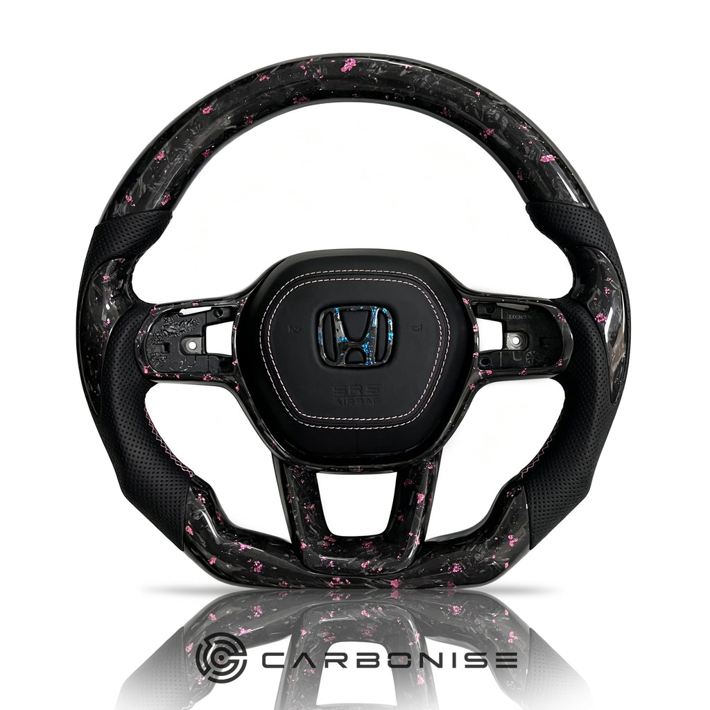 Honda Steering Wheel (Forged Carbon Fiber+Perforated Leather) @15