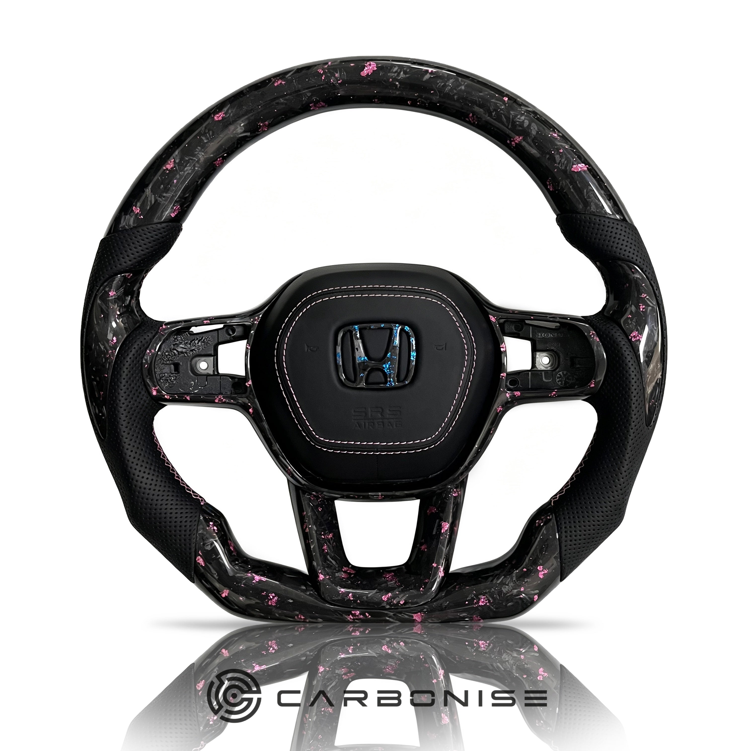 Honda Steering Wheel (Forged Carbon Fiber+Perforated Leather) @15