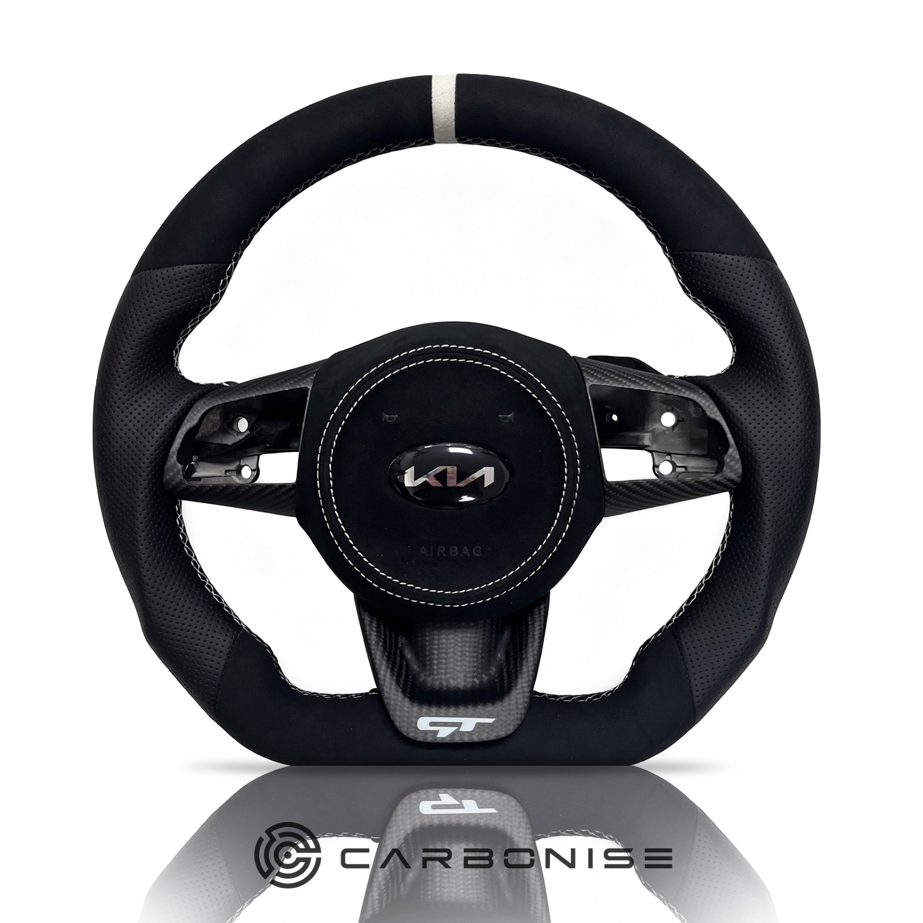 Kia Steering Wheel (Alcantara+Perforated Leather) #02