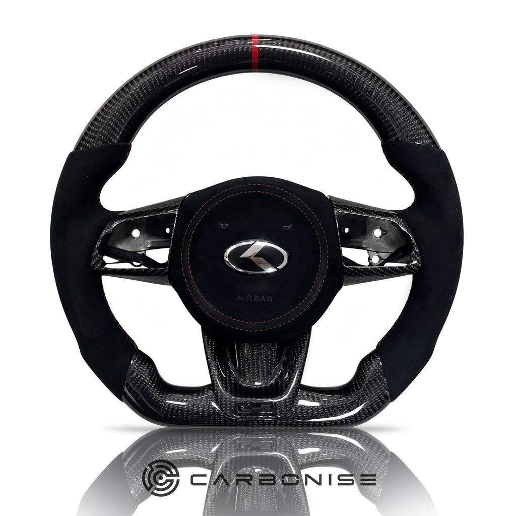 Kia Steering Wheel (Carbon Fiber+Alcantara) #01