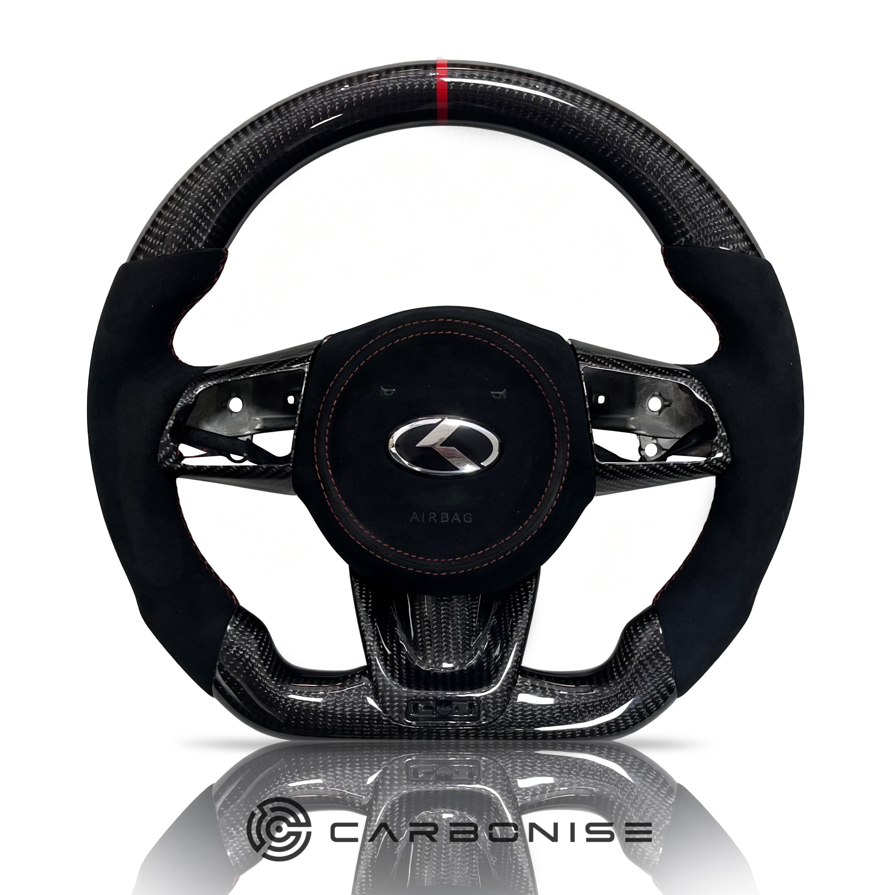 Kia Steering Wheel (Carbon Fiber+Alcantara) #01