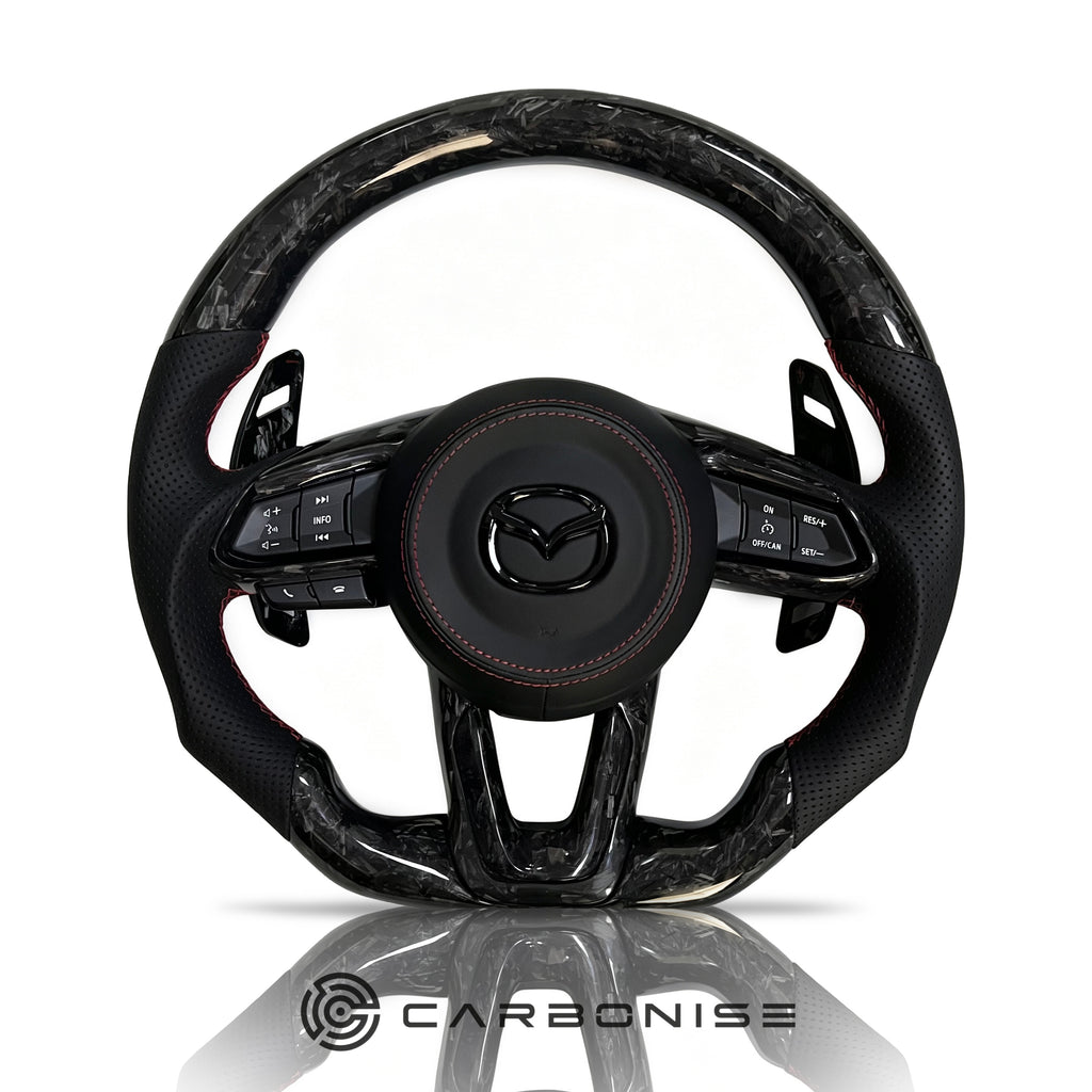 Mazda Steering Wheel (Forged Carbon Fiber+Perforated Leather) @9