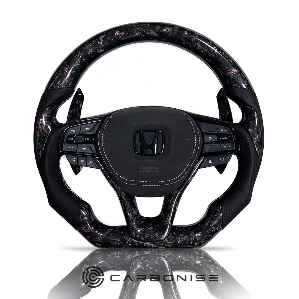 Honda Steering Wheel (Forged Carbon Fiber+Smooth Leather)@12