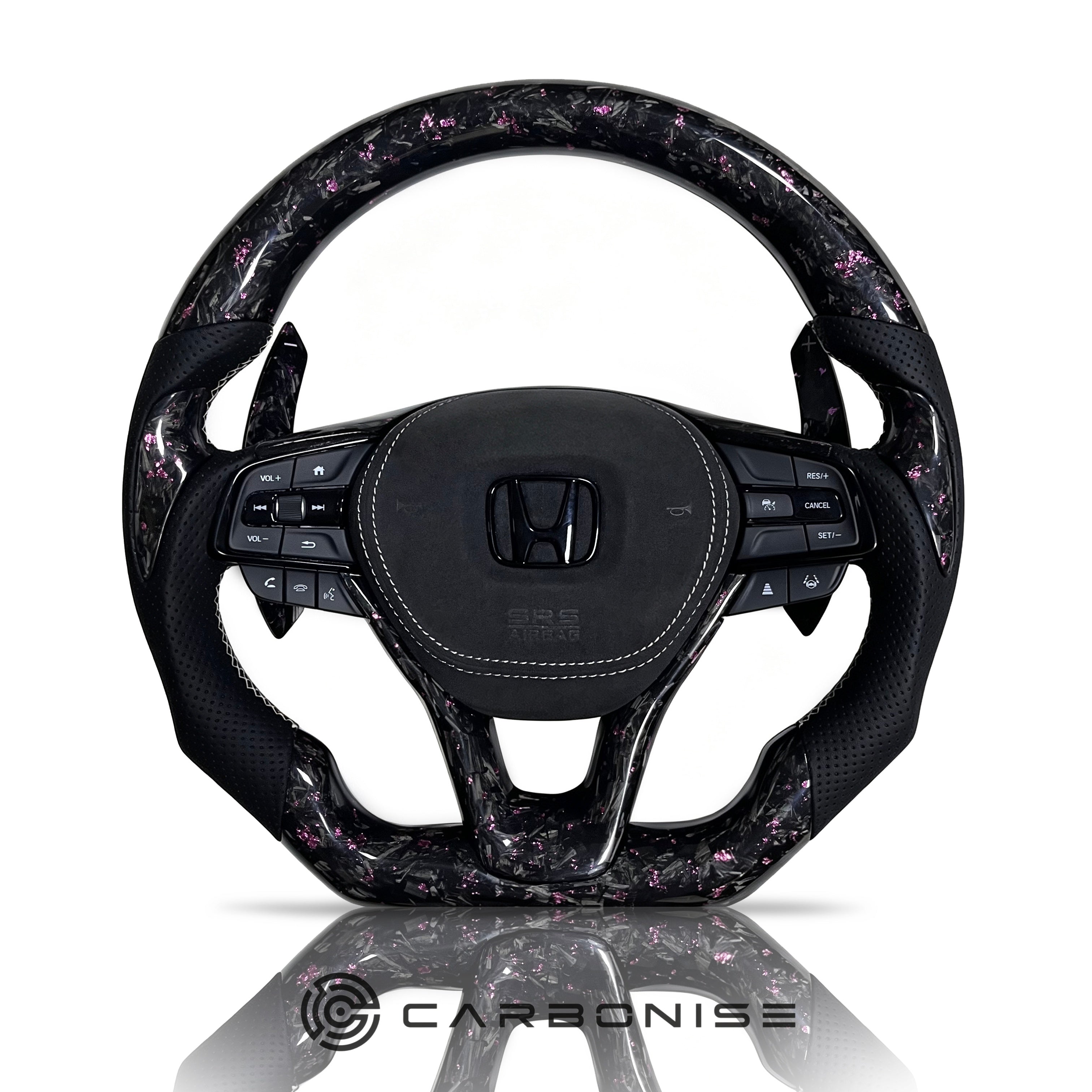Honda Steering Wheel (Forged Carbon Fiber+Smooth Leather)@12