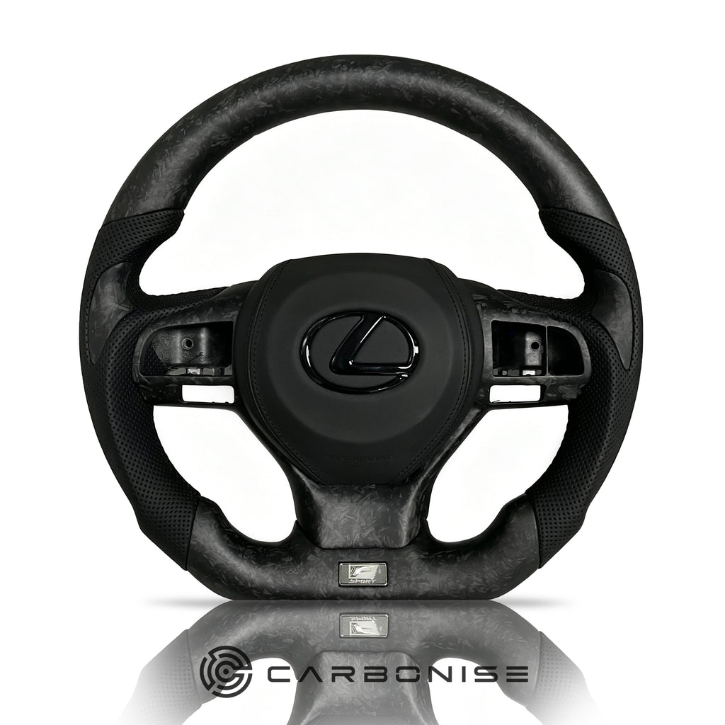 Lexus GS/ES/IS Steering Wheel (Matte Carbon Fiber+Perforated Leather)
