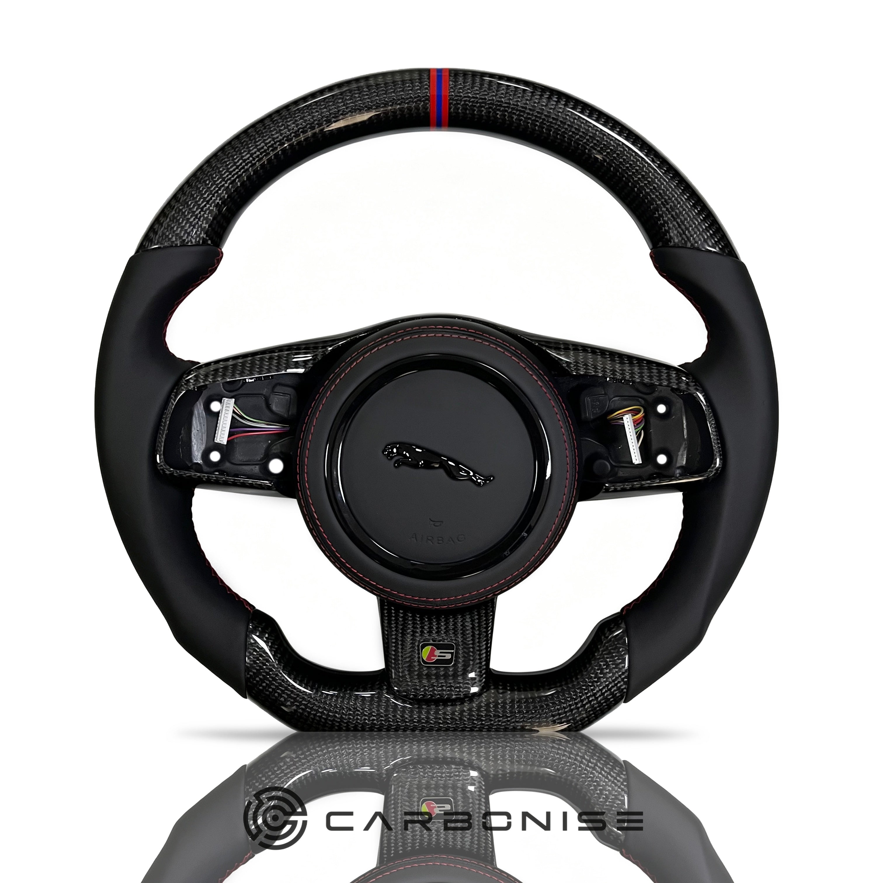 Jaguar Steering Wheel (Carbon Fiber+Smooth Leather) @7