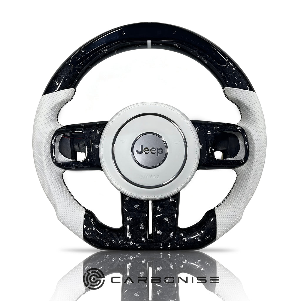 Jeep Steering Wheel (Forged Carbon Fiber+Perforated Leather)@5