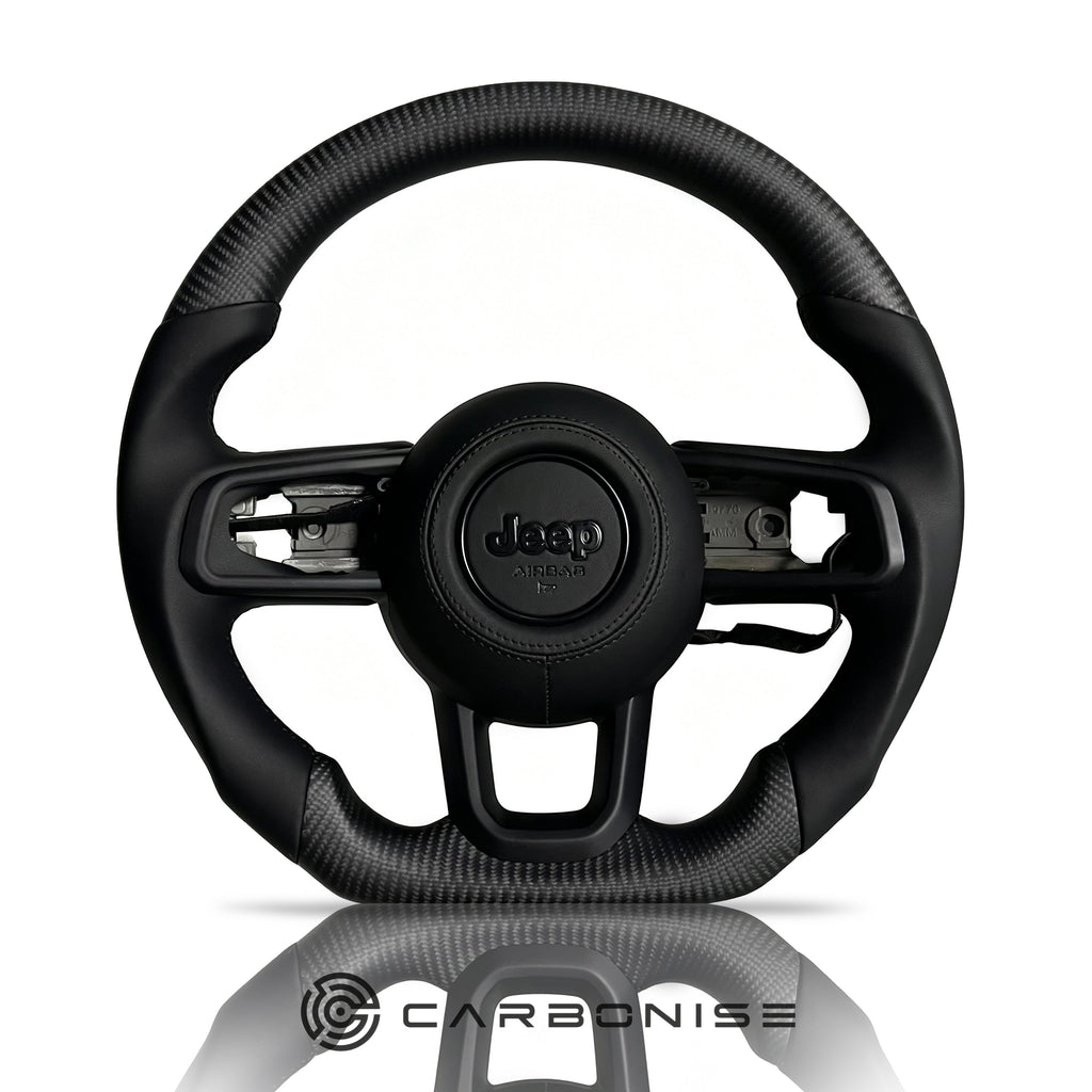 Jeep Steering Wheel (Matte Carbon Fiber+Smooth Leather)@4