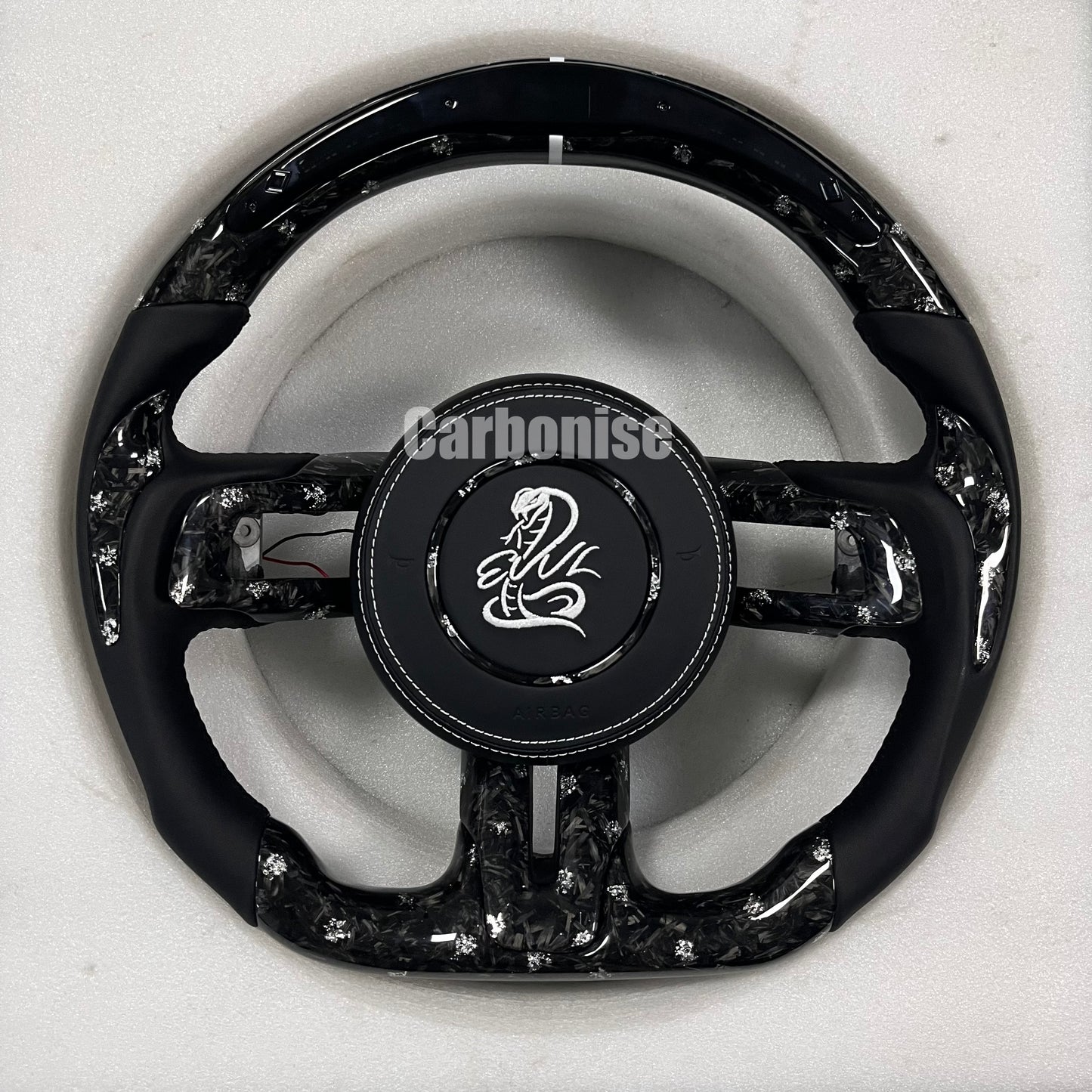 Mustang Foged Carbon Fiber Steering Wheel #15