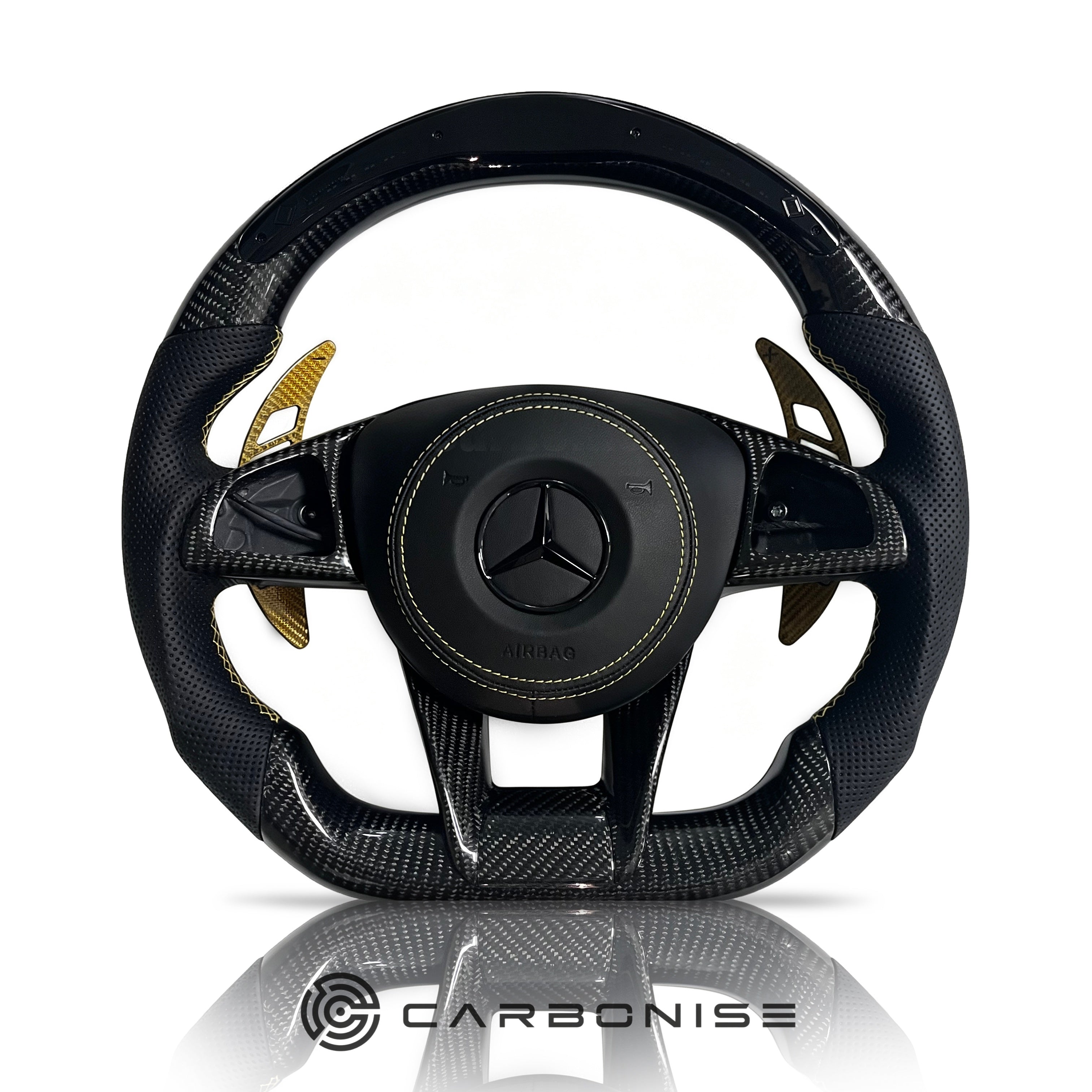 Mercedes-Benz Steering Wheel (Carbon Fiber+Perforated Leather) &5