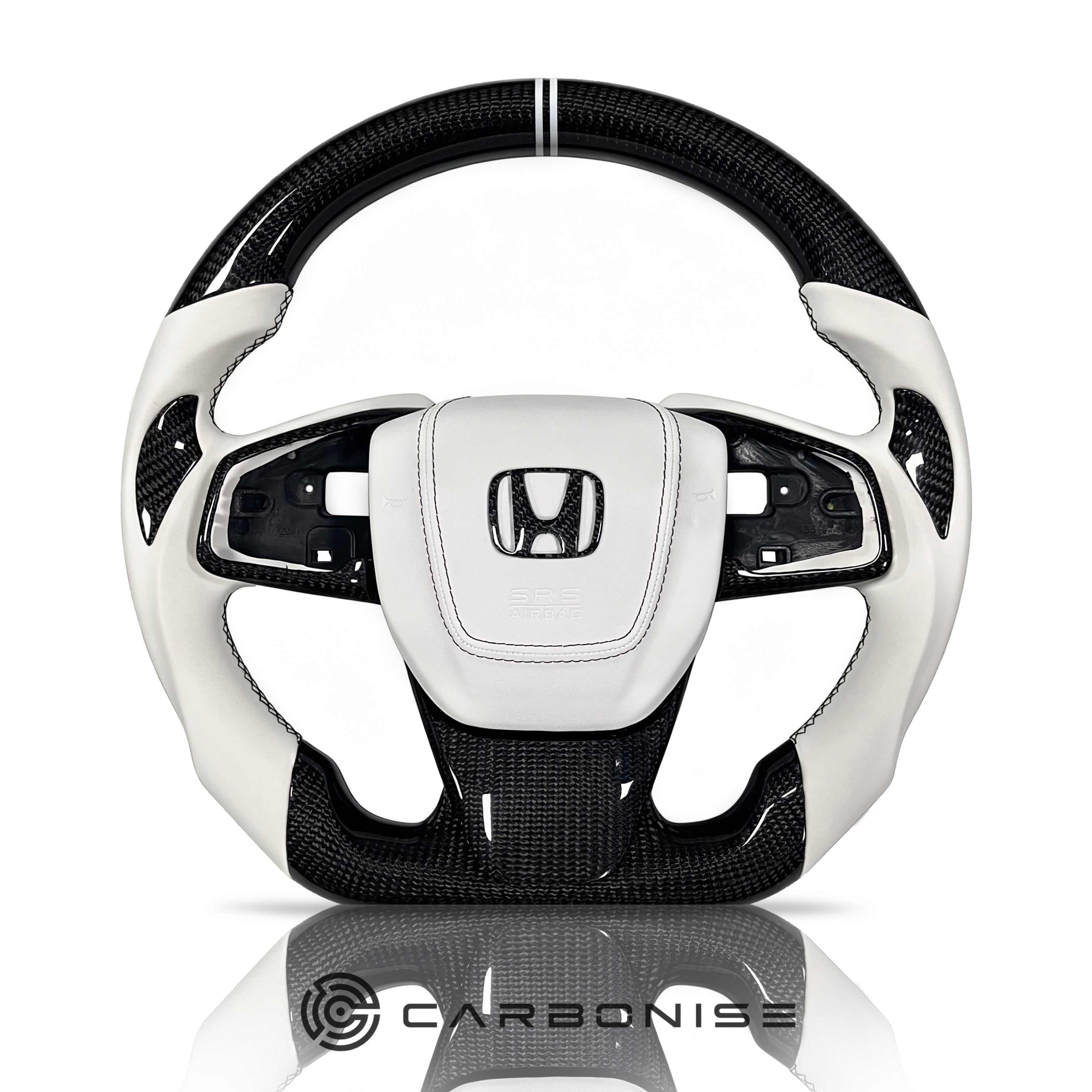 Honda Steering Wheel (Carbon Fiber+ Smooth Leather) @9