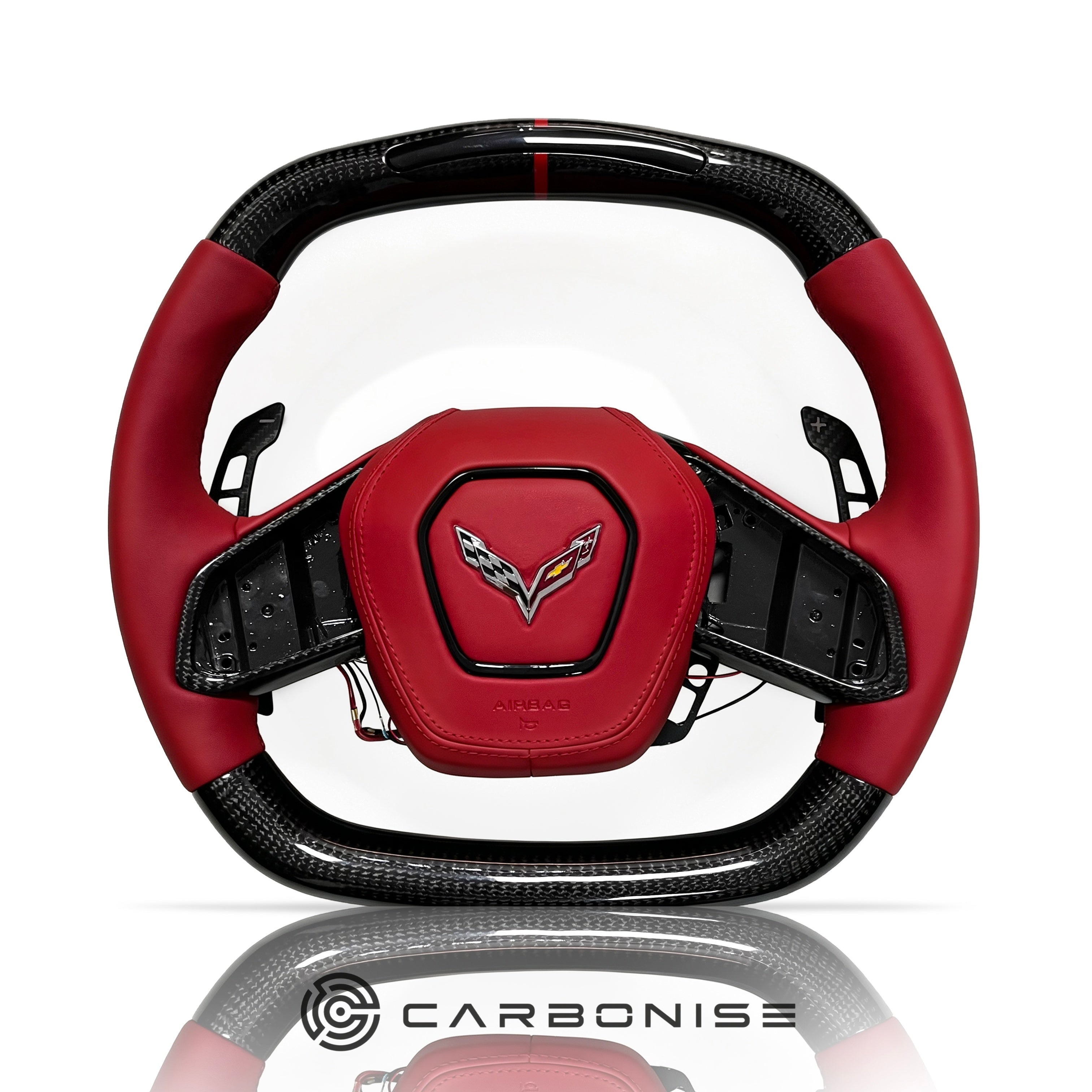 Chevrolet Steering Wheel (Carbon Fiber+Smooth Leather) @2