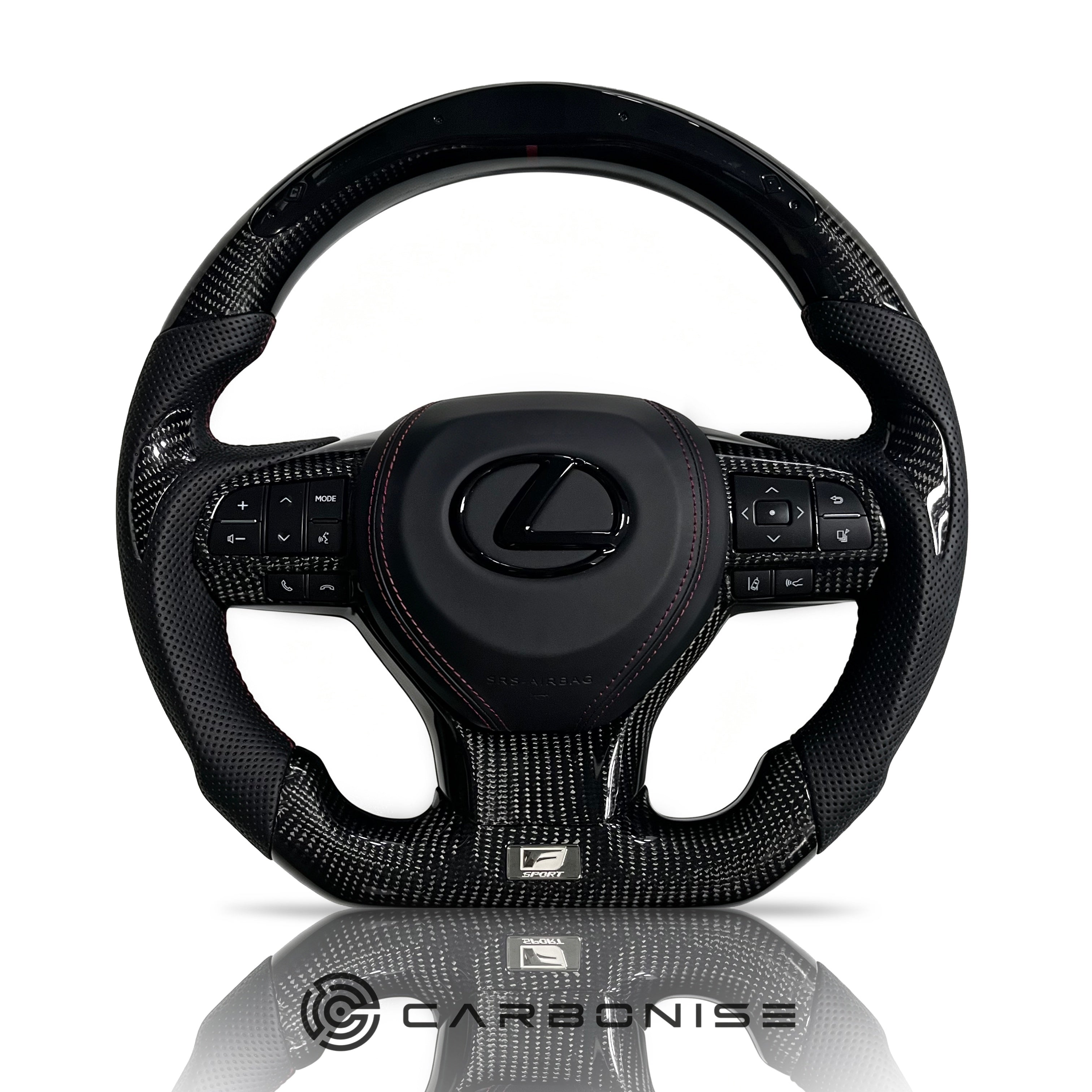 Lexus LX/RC/IS Steering Wheel (Carbon Fiber+Perforated Leather) @2