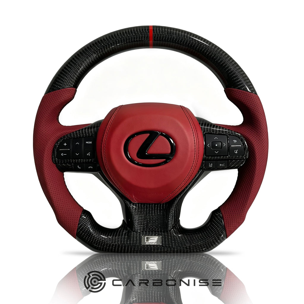 Lexus GS/ES/IS Steering Wheel (Carbon Fiber+Perforated Leather)