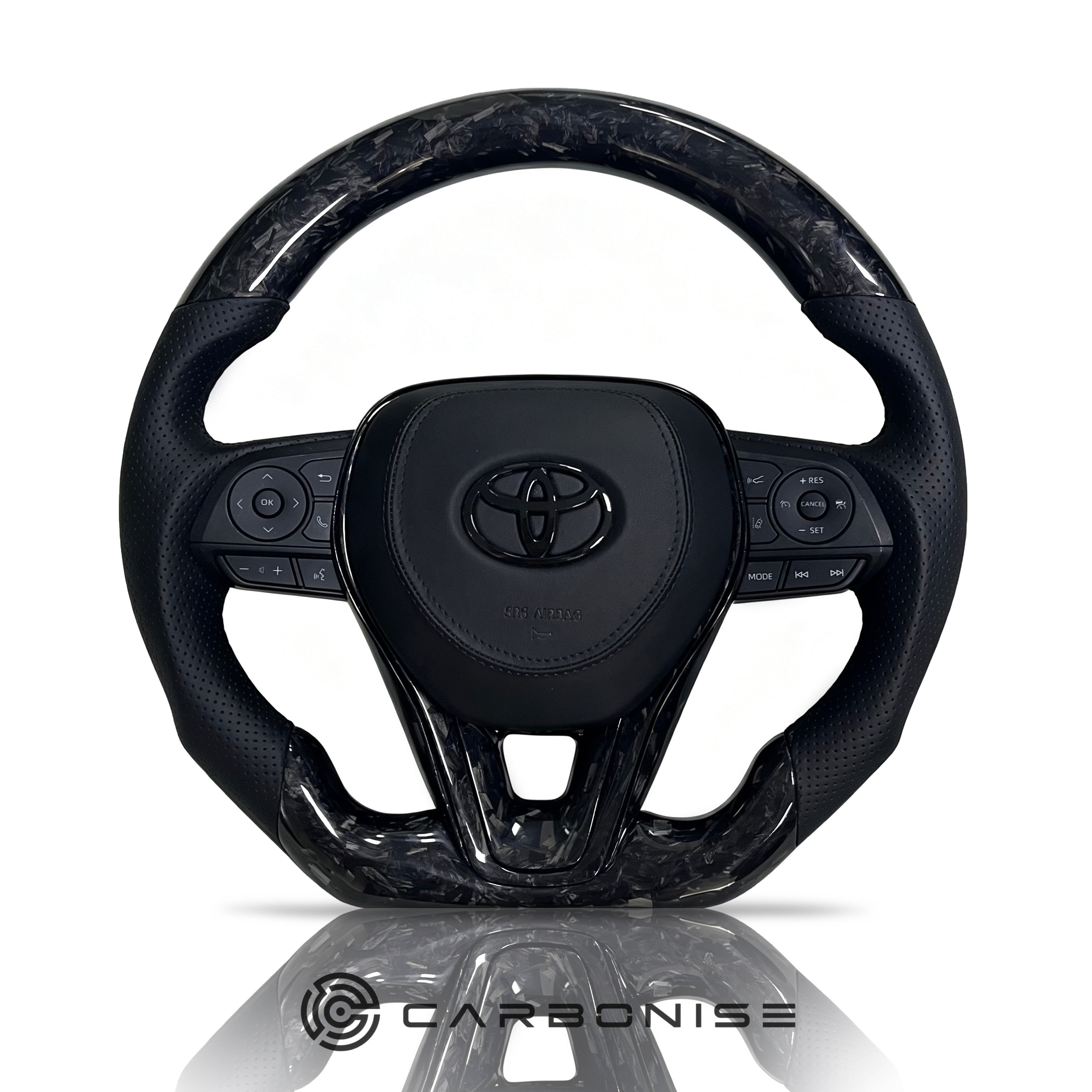 Toyota Corolla/Crown/Camry/Rav4/Harrier (Forged Carbon Fiber+Perforated Leather) @3