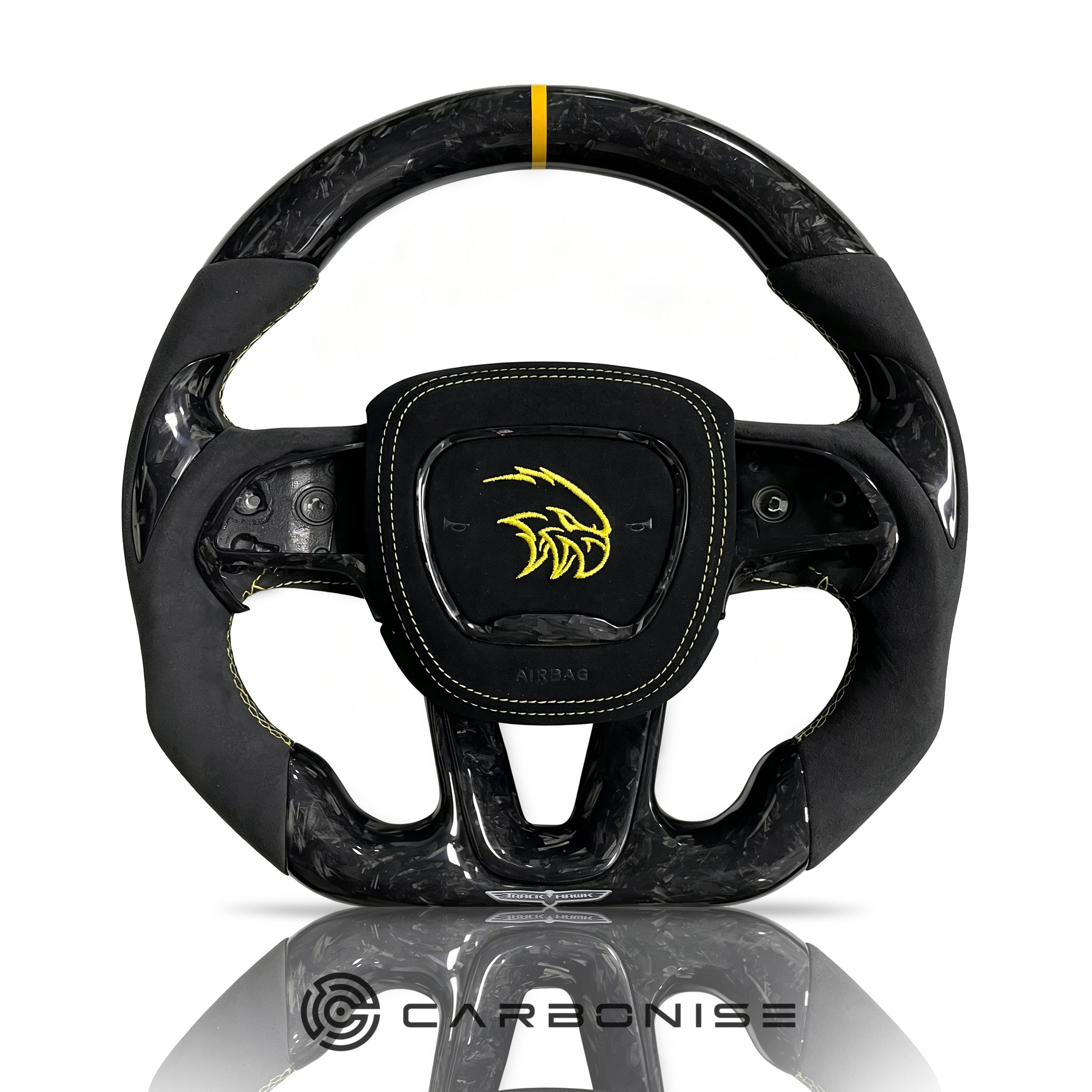 Dodge Steering Wheel(Forged Carbon Fiber+Alcantara) #08