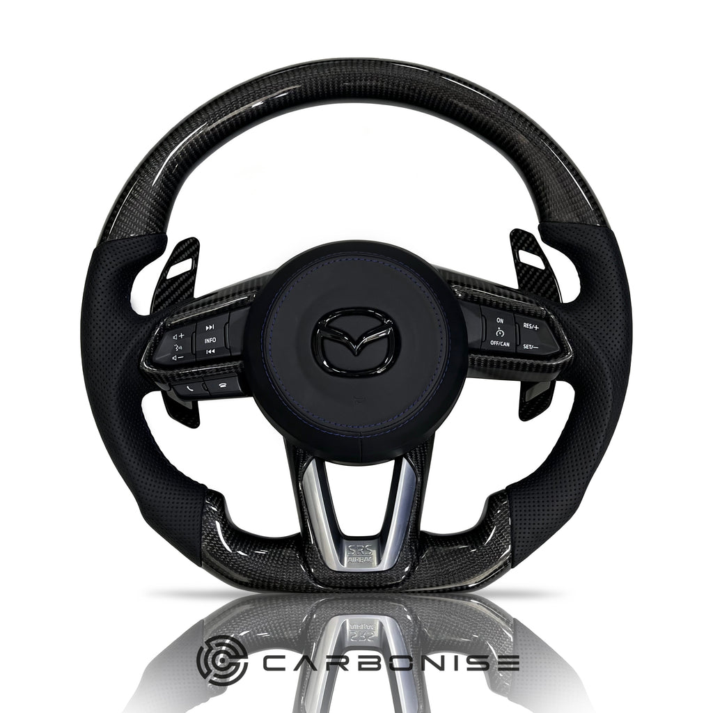 Mazda Steering Wheel (Carbon Fiber+Perforated Leather) @4