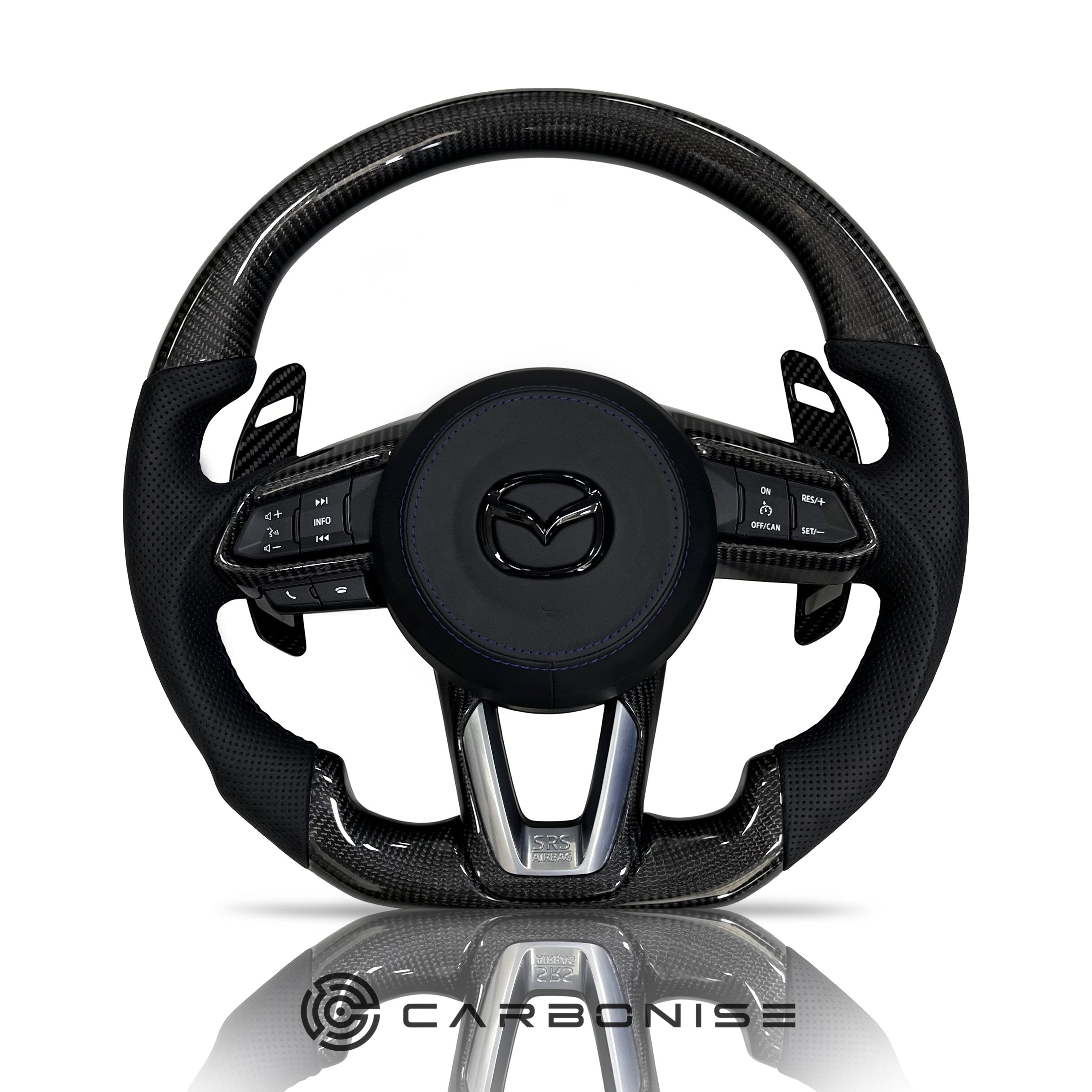 Mazda Steering Wheel (Carbon Fiber+Perforated Leather) @4