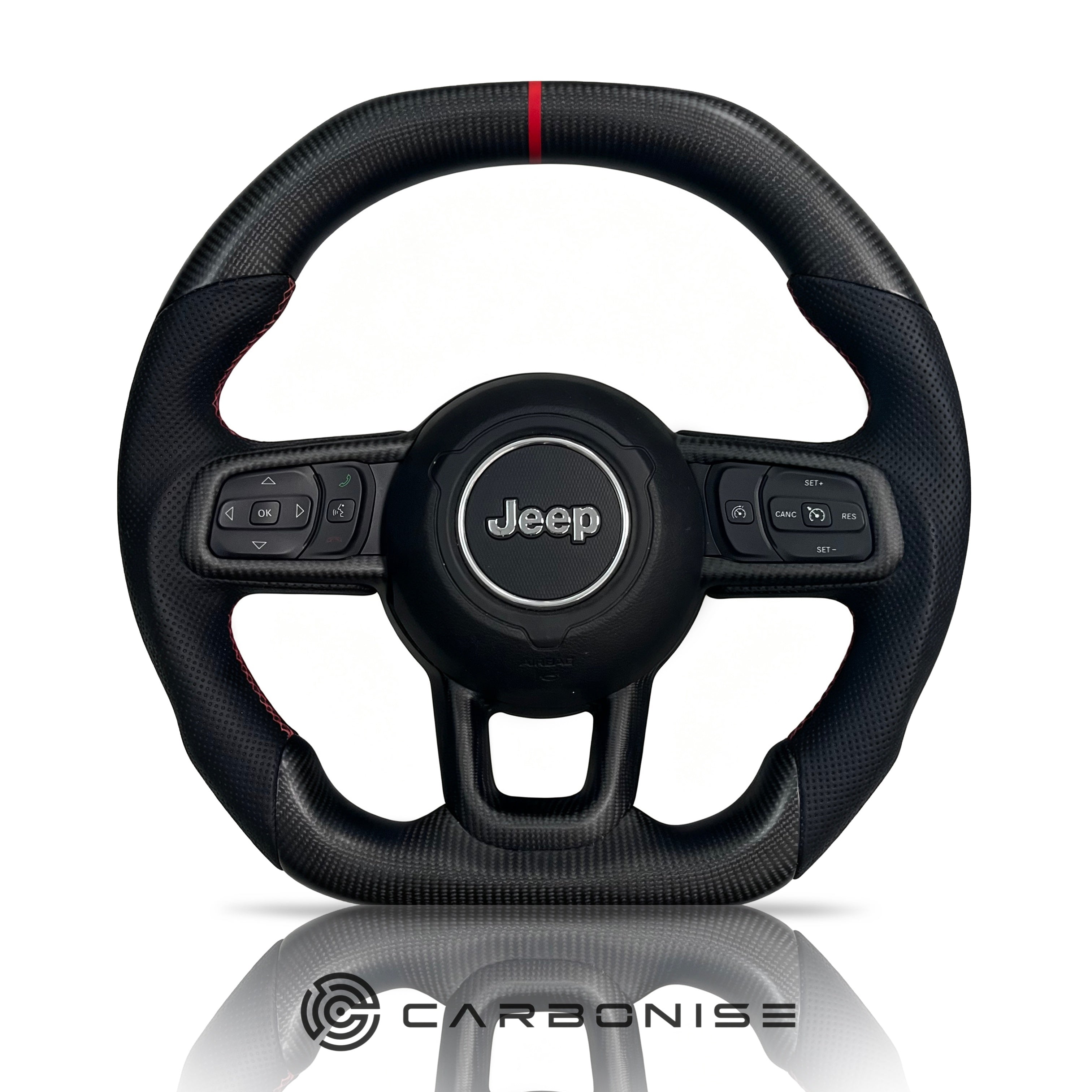 Jeep Steering Wheel (Carbon Fiber+Perforated Leather) @2